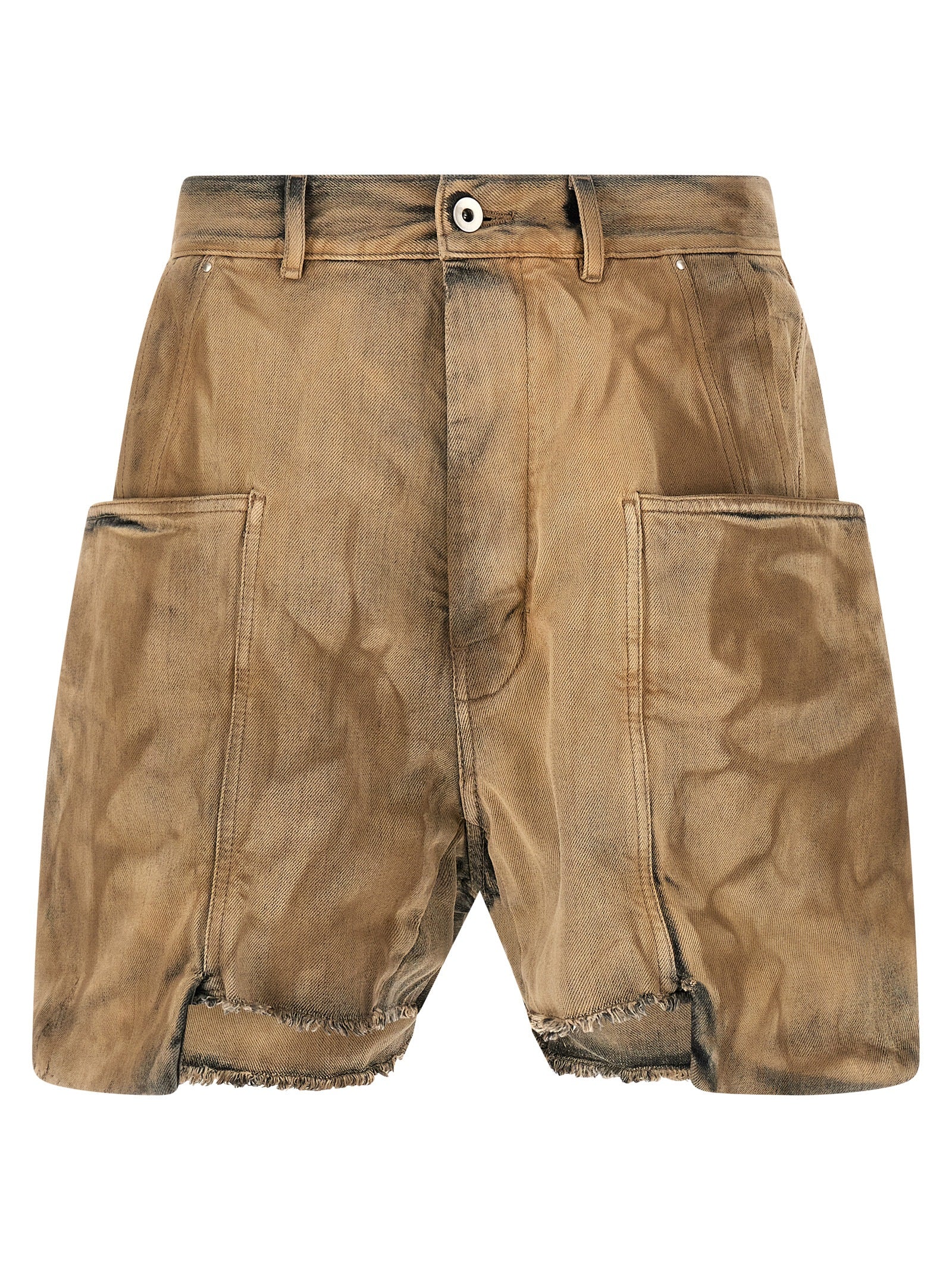 DRKSHDW Beige Cotton Bermuda Shorts