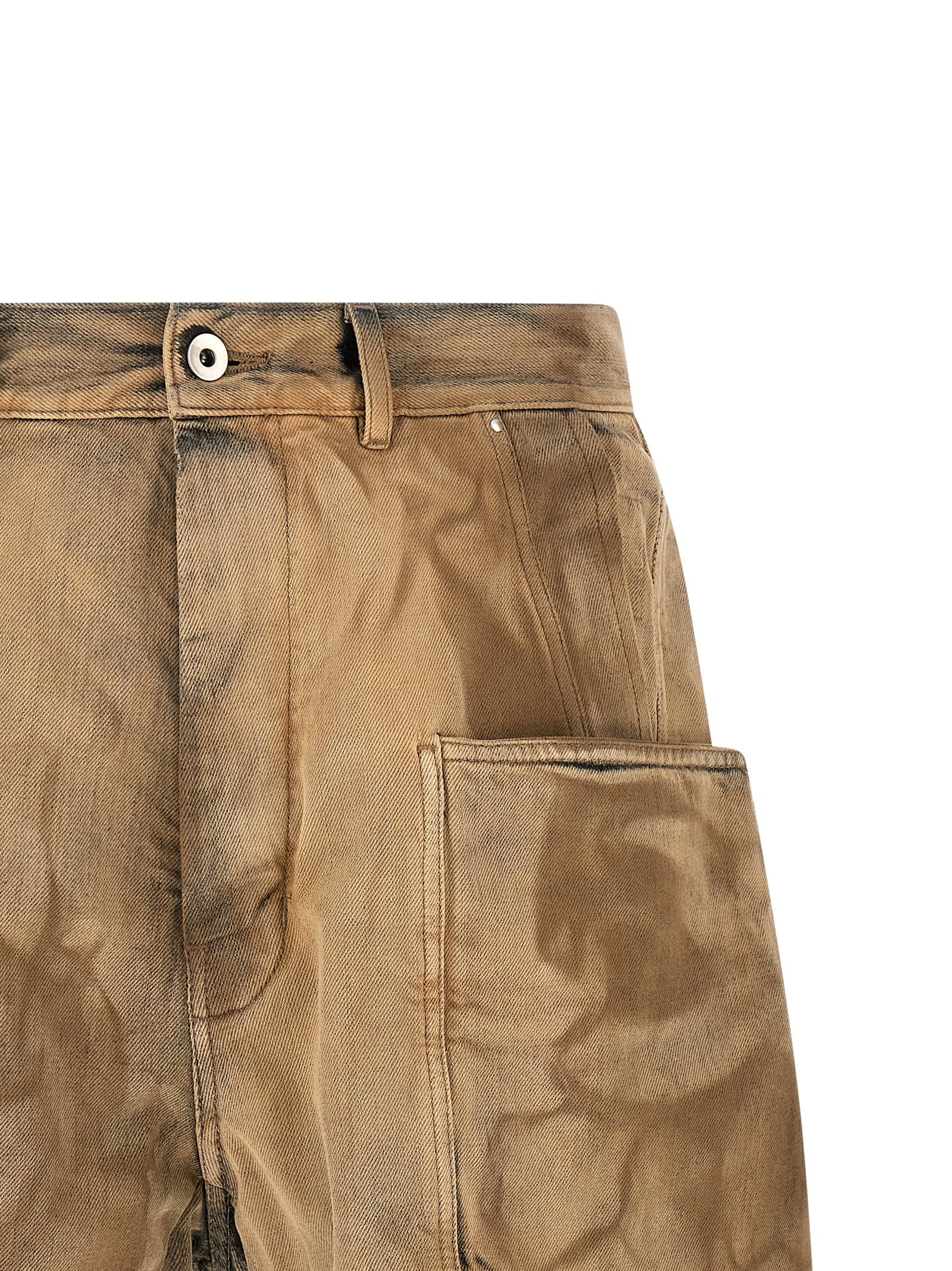 DRKSHDW Beige Cotton Bermuda Shorts