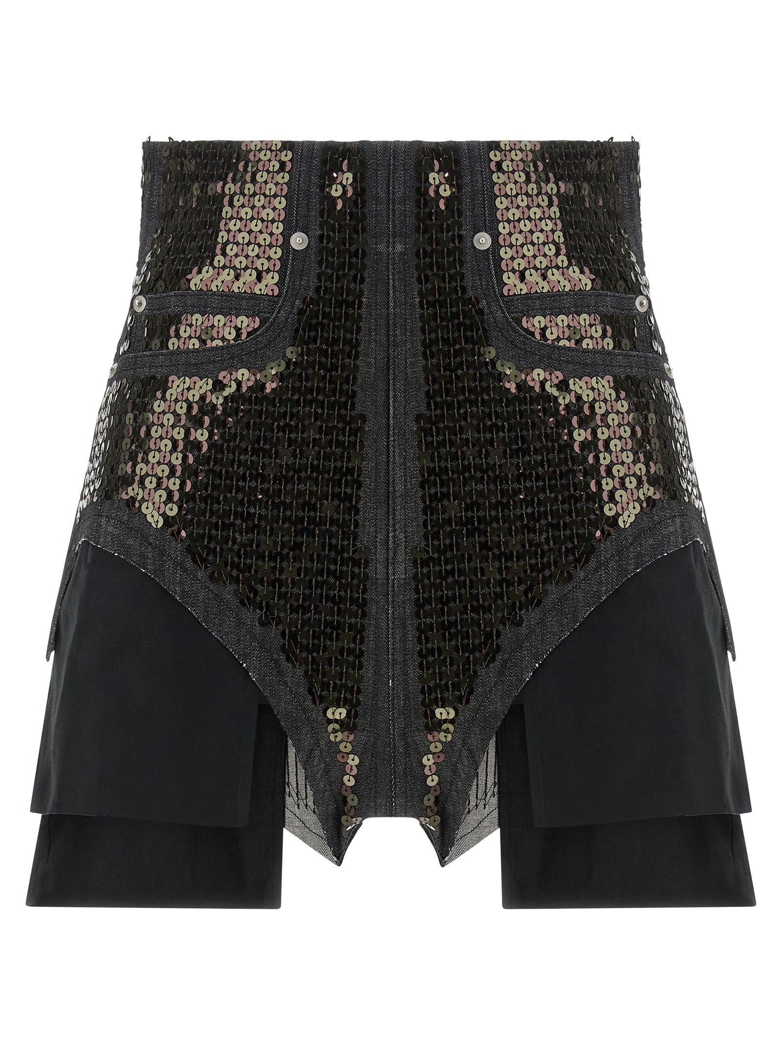 Rick Owens Black Cotton Bermuda Shorts