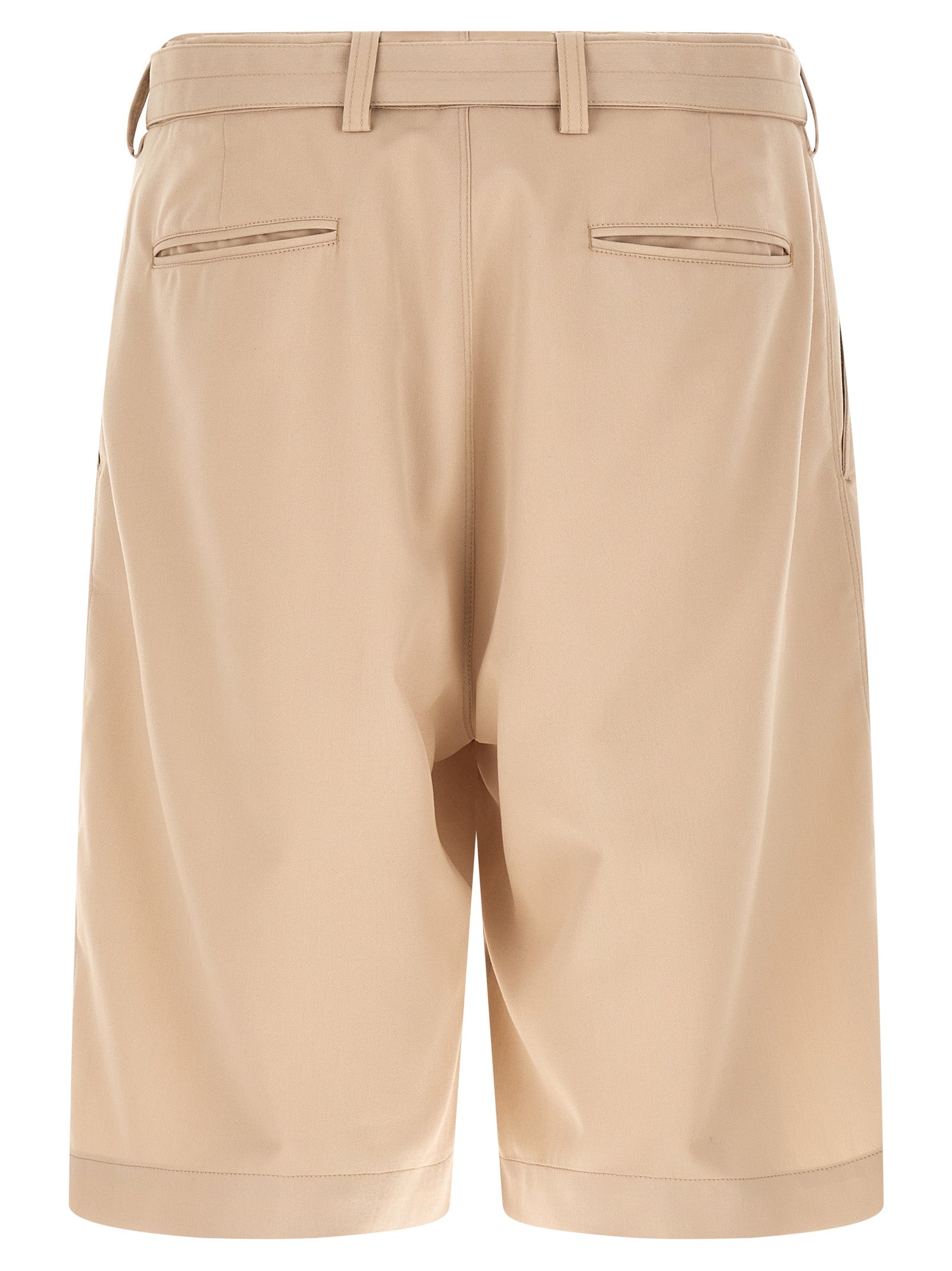 CELLAR DOOR Beige Polyester Bermuda Shorts