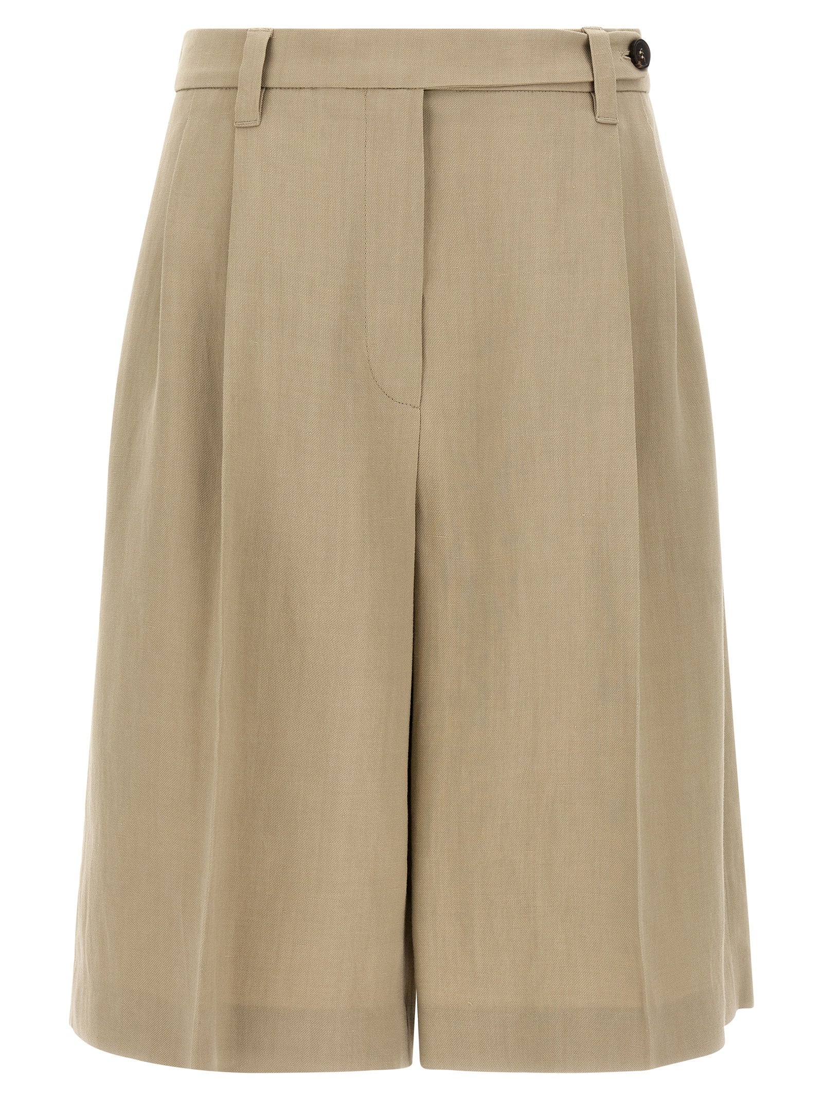 Brunello Cucinelli Beige Viscose Bermuda Shorts