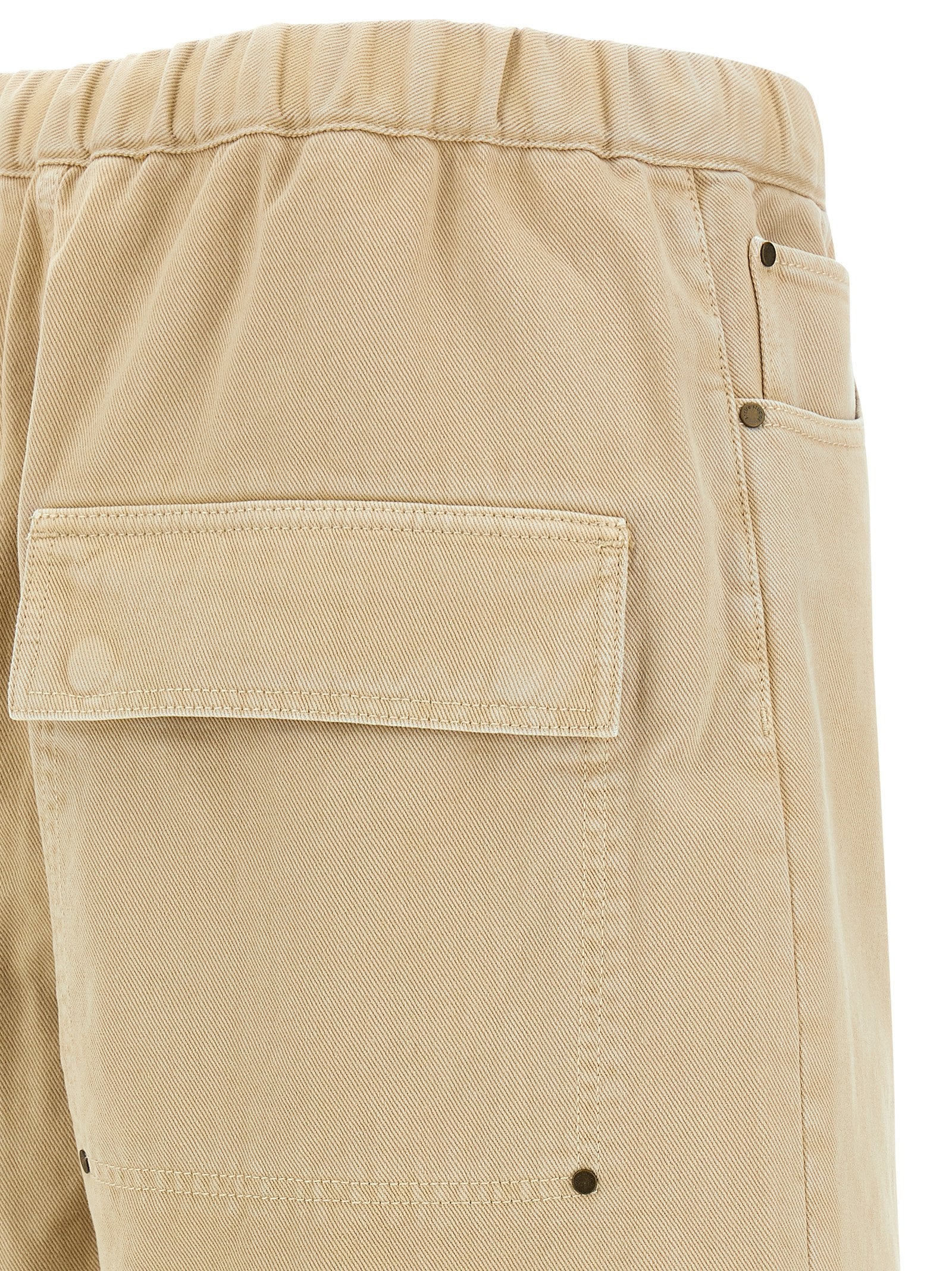 Entire Studios Beige Cotton Bermuda Shorts