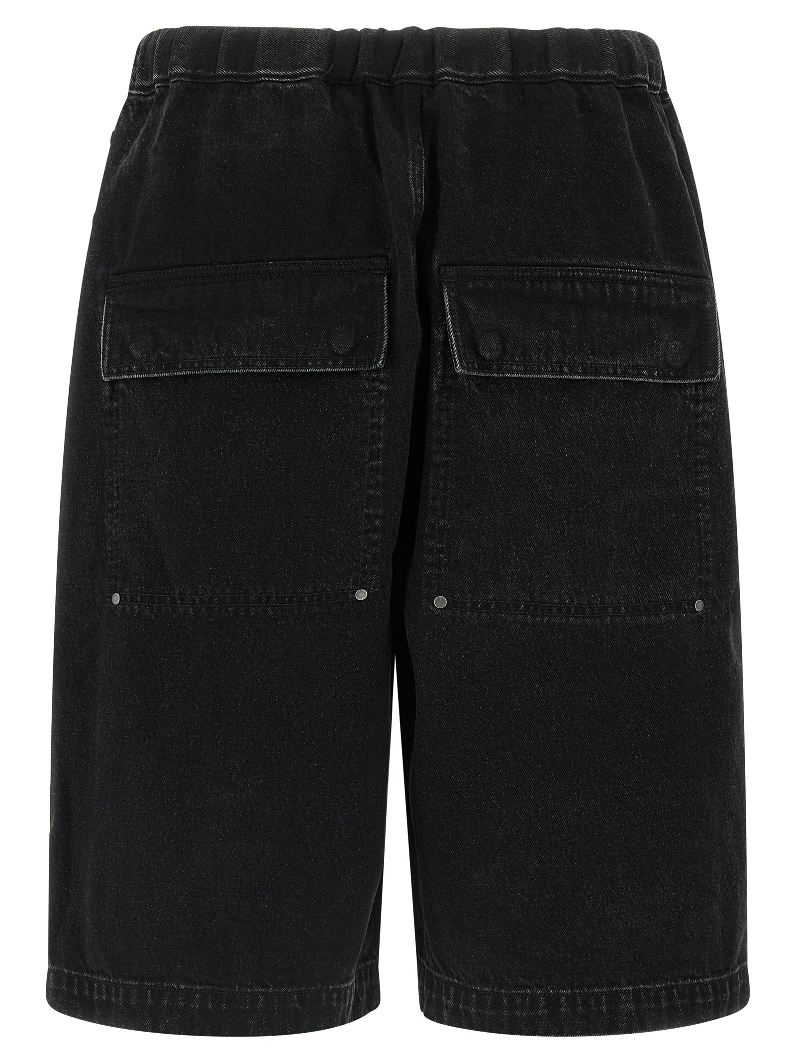 Entire Studios Black Cotton Bermuda Shorts