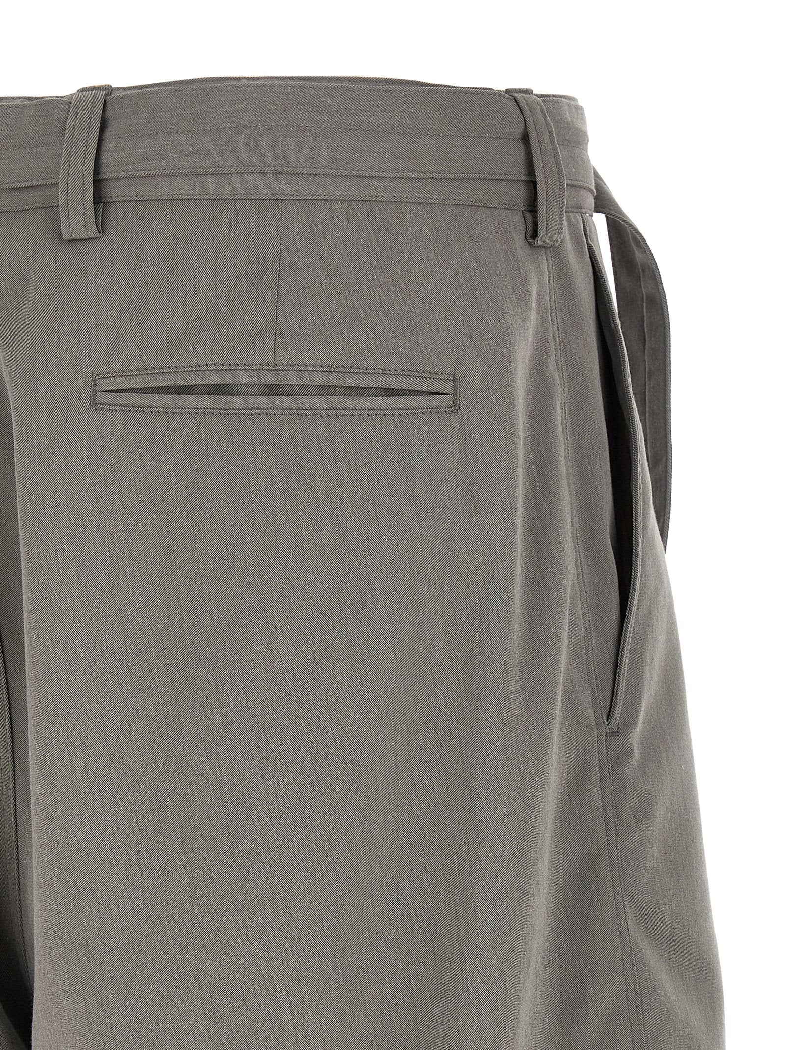 CELLAR DOOR Gray Polyester Bermuda Shorts