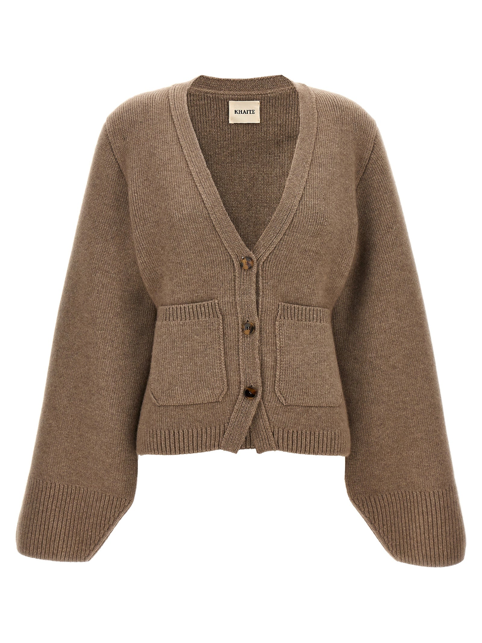 Khaite Brown Cashmere Cardigan