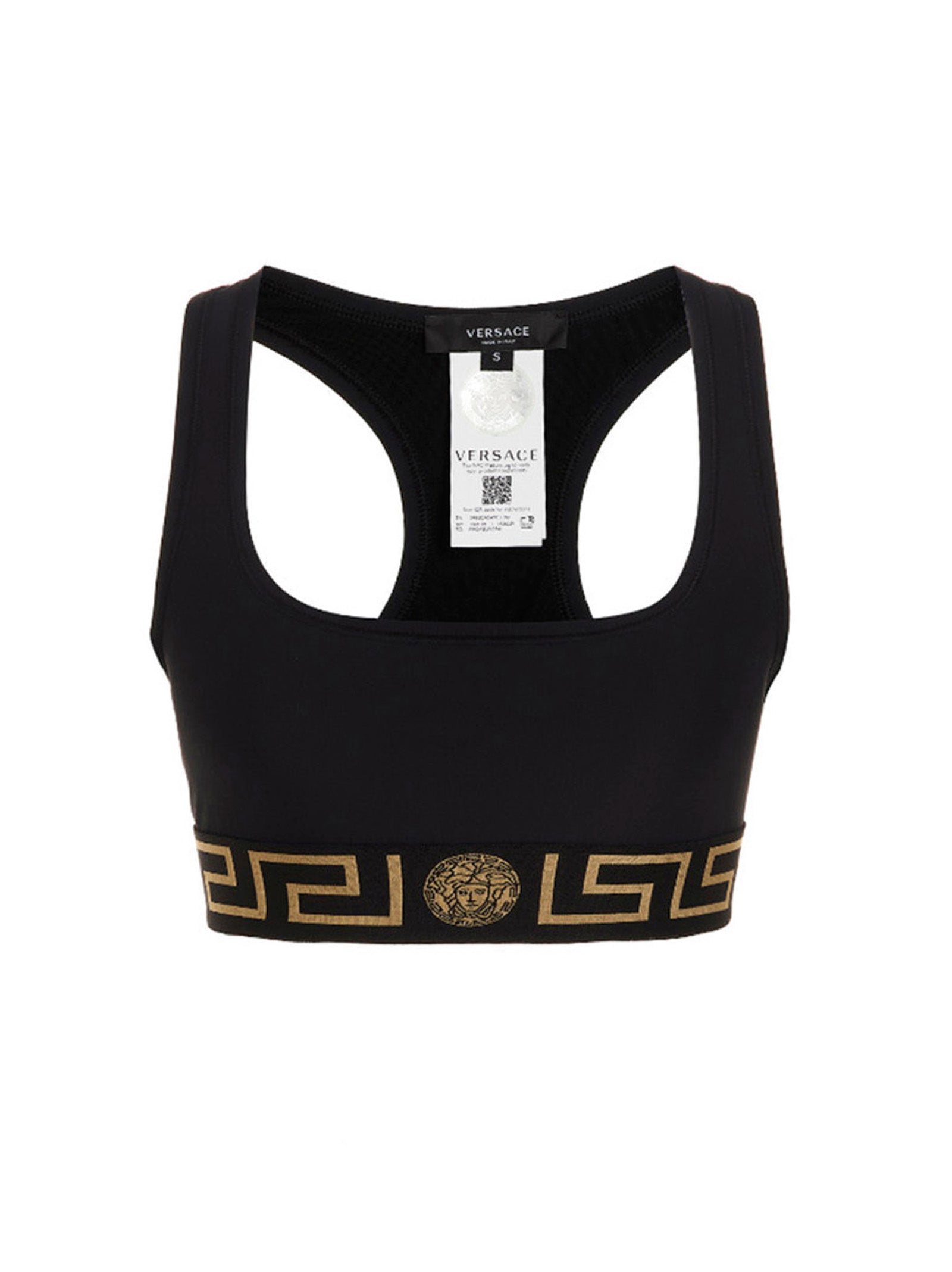Versace Black Polyamide Sport Bra