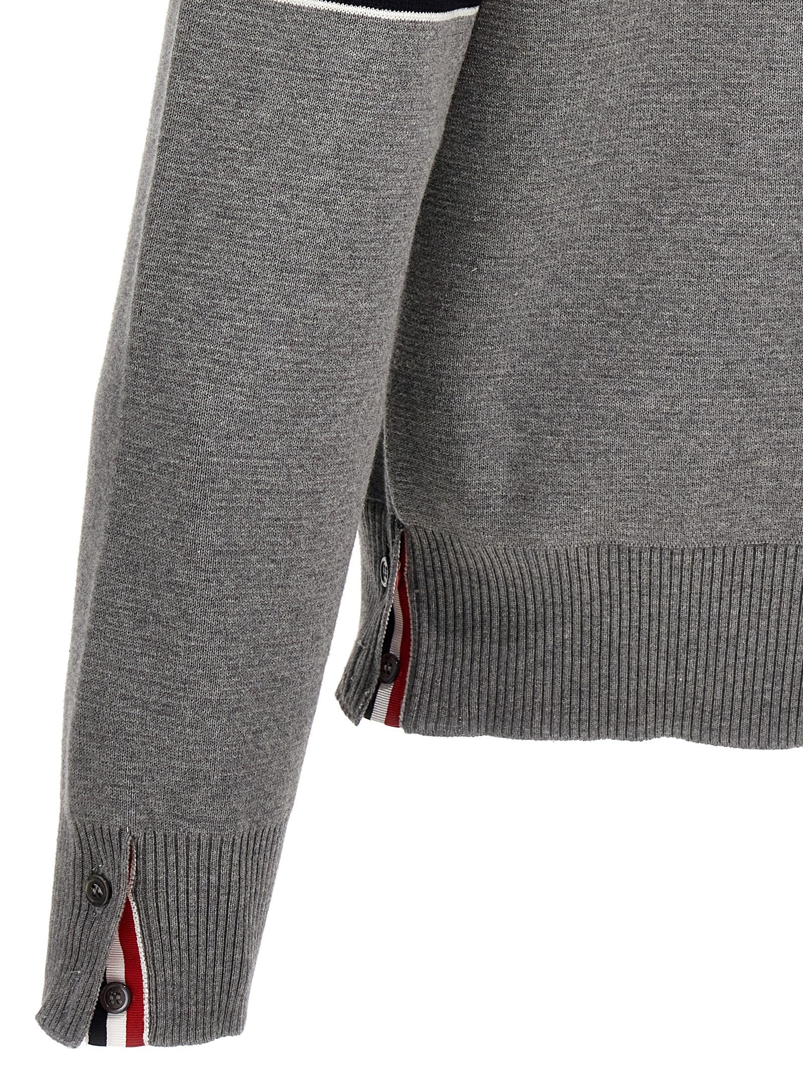 Thom Browne Gray Cotton Cardigan