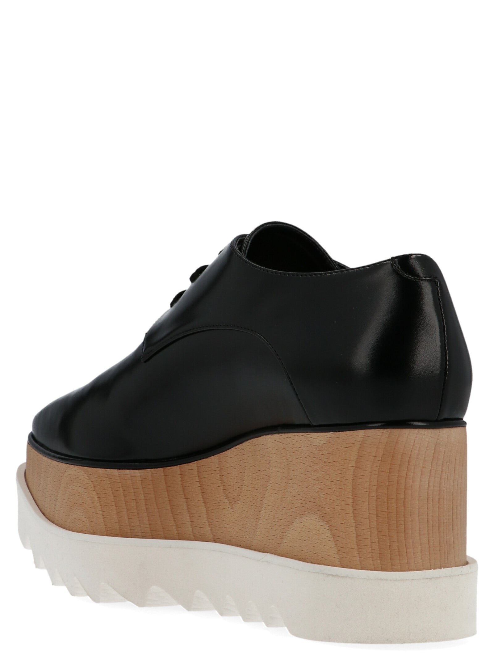 Stella McCartney Black Platform Wedge Sneakers