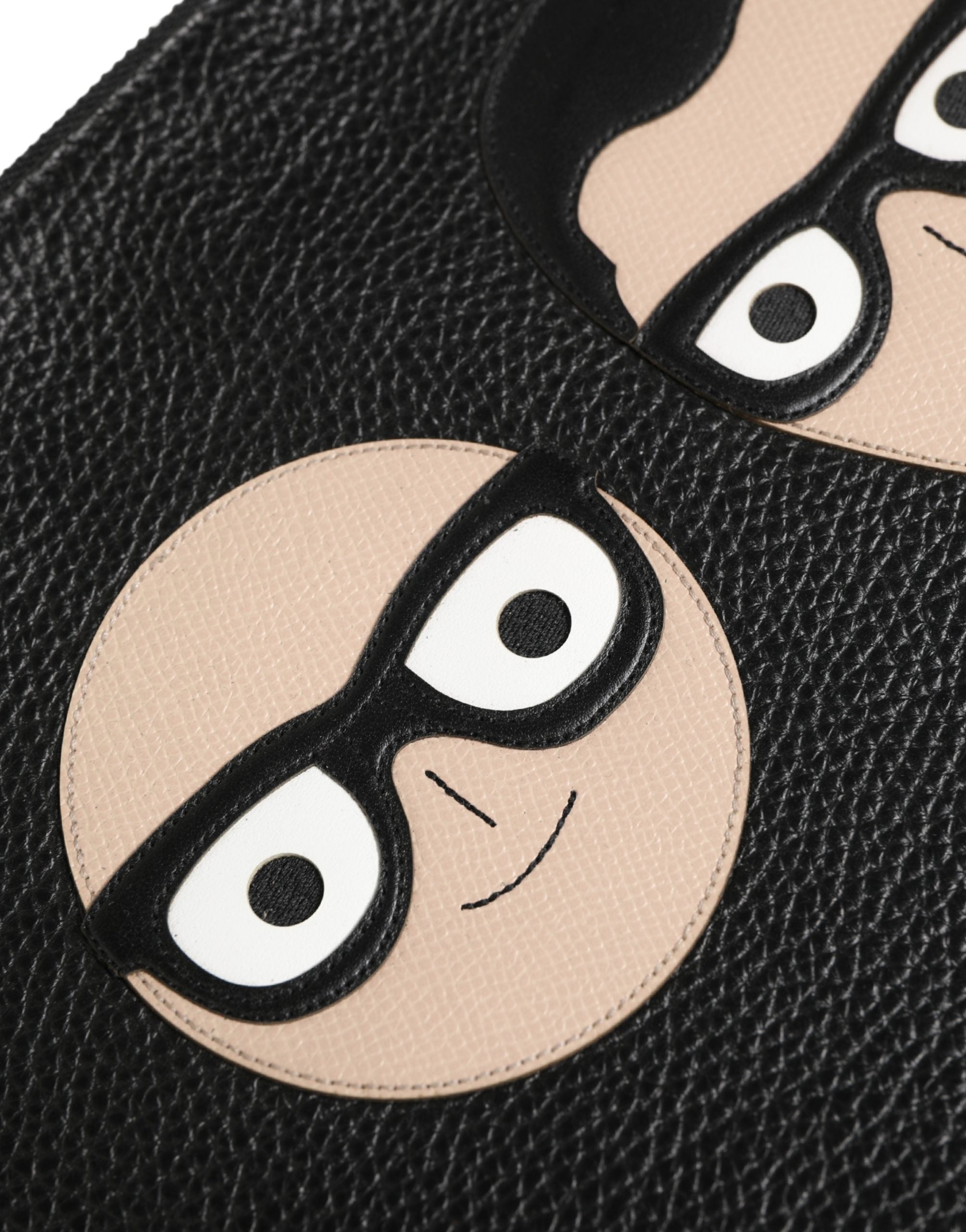 Dolce & Gabbana Black #DGFamily Embellished Leather Clutch Borse Bag