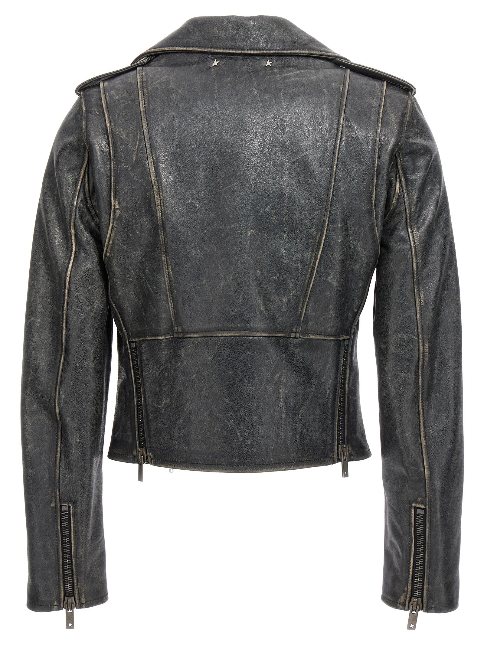 Golden Goose Black Cowhide Leather Jacket