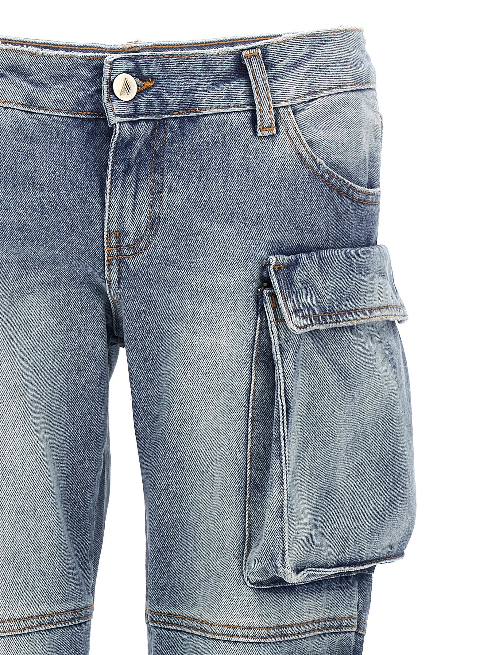 The Attico Blue Cotton Jeans Denim