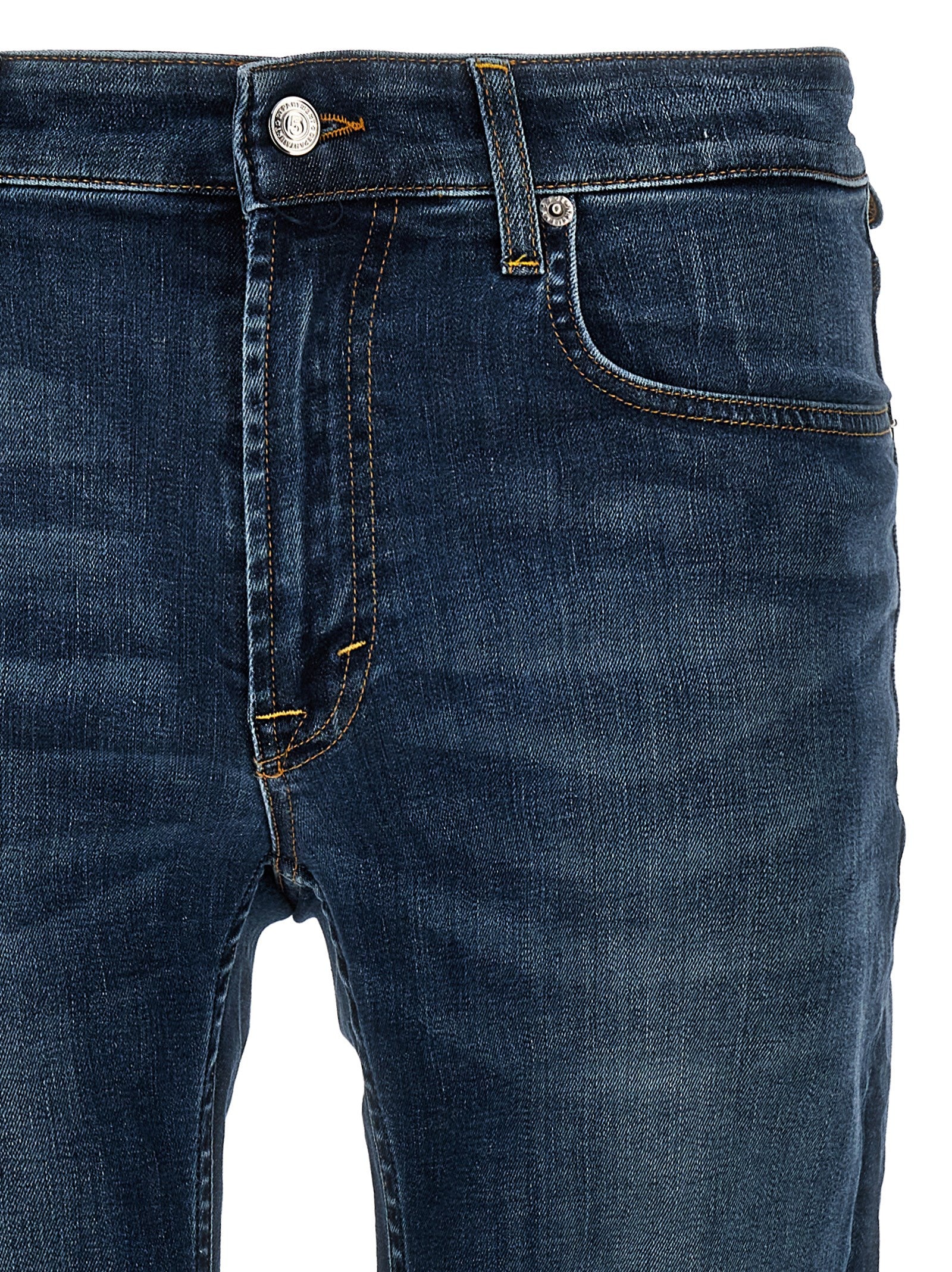 Department 5 Blue Cotton Straight-Leg Jeans