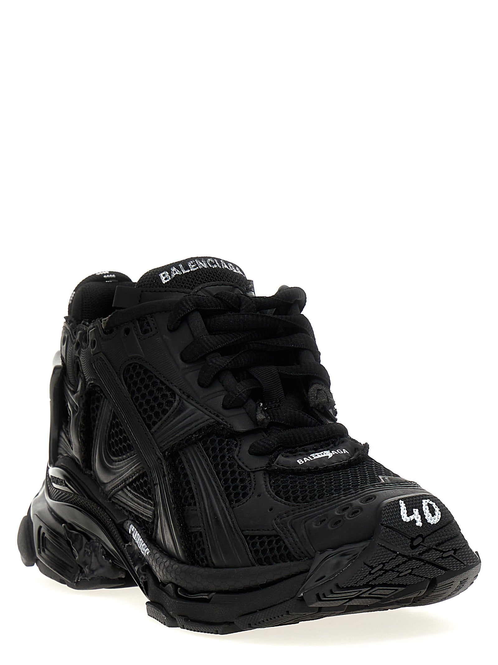 Balenciaga Black Polyester Athletic Sneakers