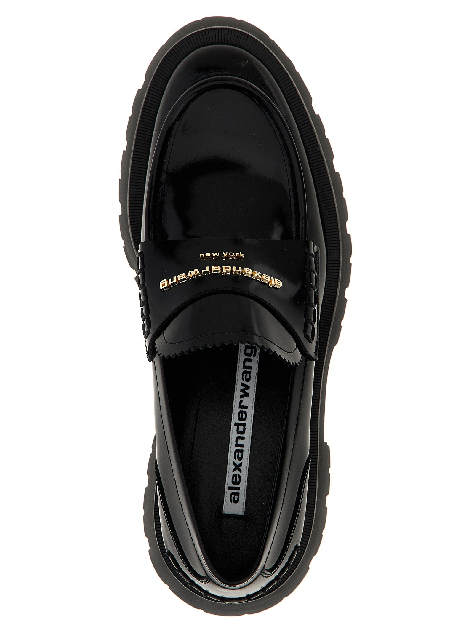 Alexander Wang Black Cowhide Slip-On Loafers