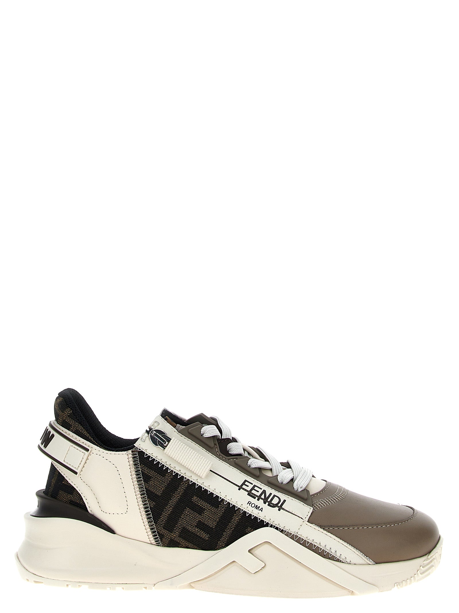 Fendi Multicolor Calf Leather Bos Taurus Athletic Sneakers