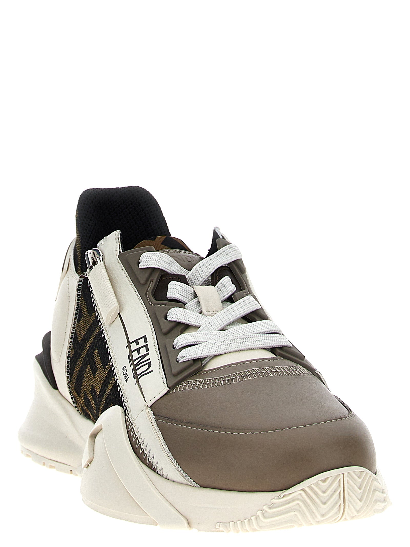 Fendi Multicolor Calf Leather Bos Taurus Athletic Sneakers