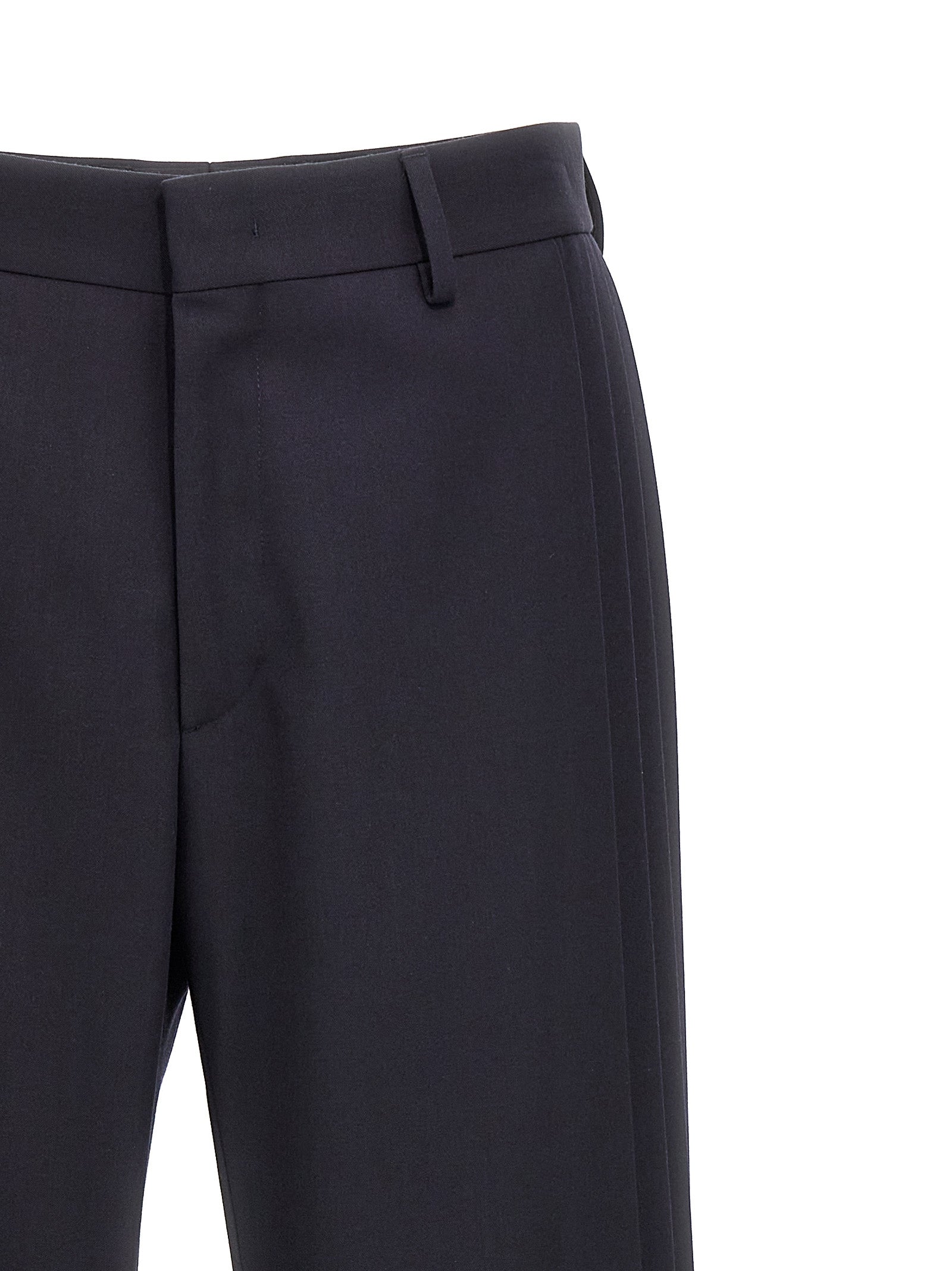 Fendi Blue Polyester Casual Pants