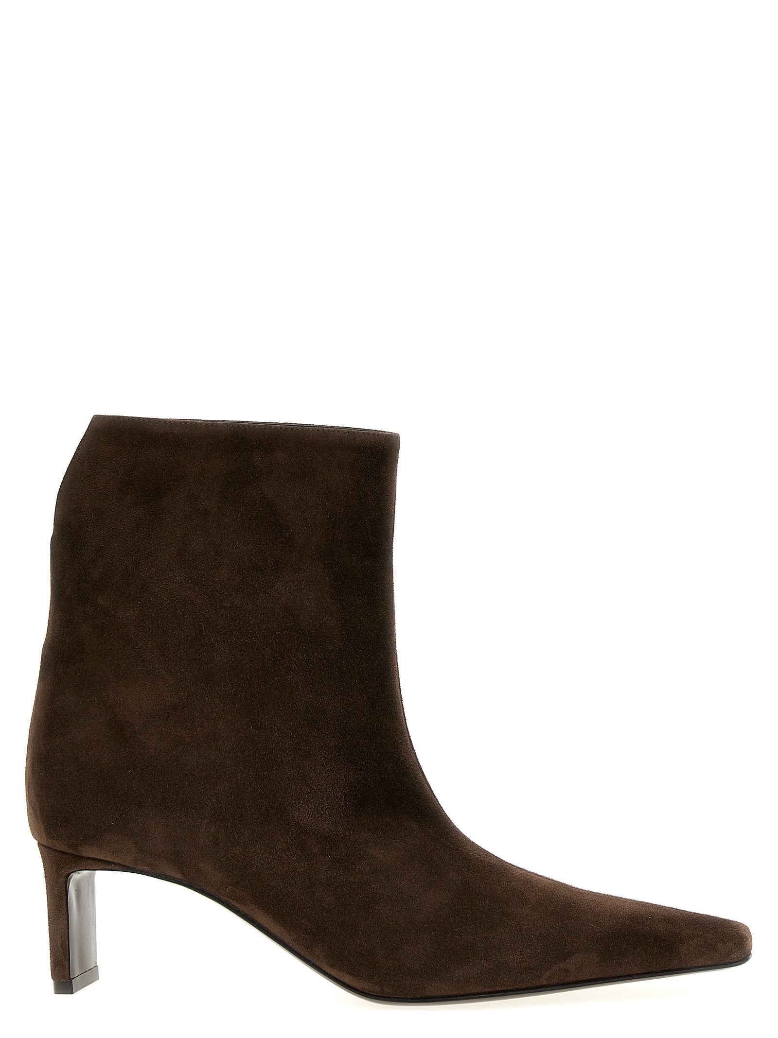 Khaite Brown Calfskin Ankle Boots