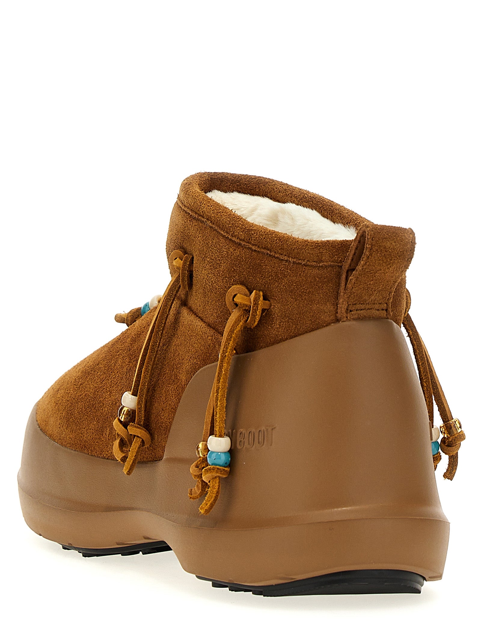 Moon Boot Brown Suede Leather Flat Boots