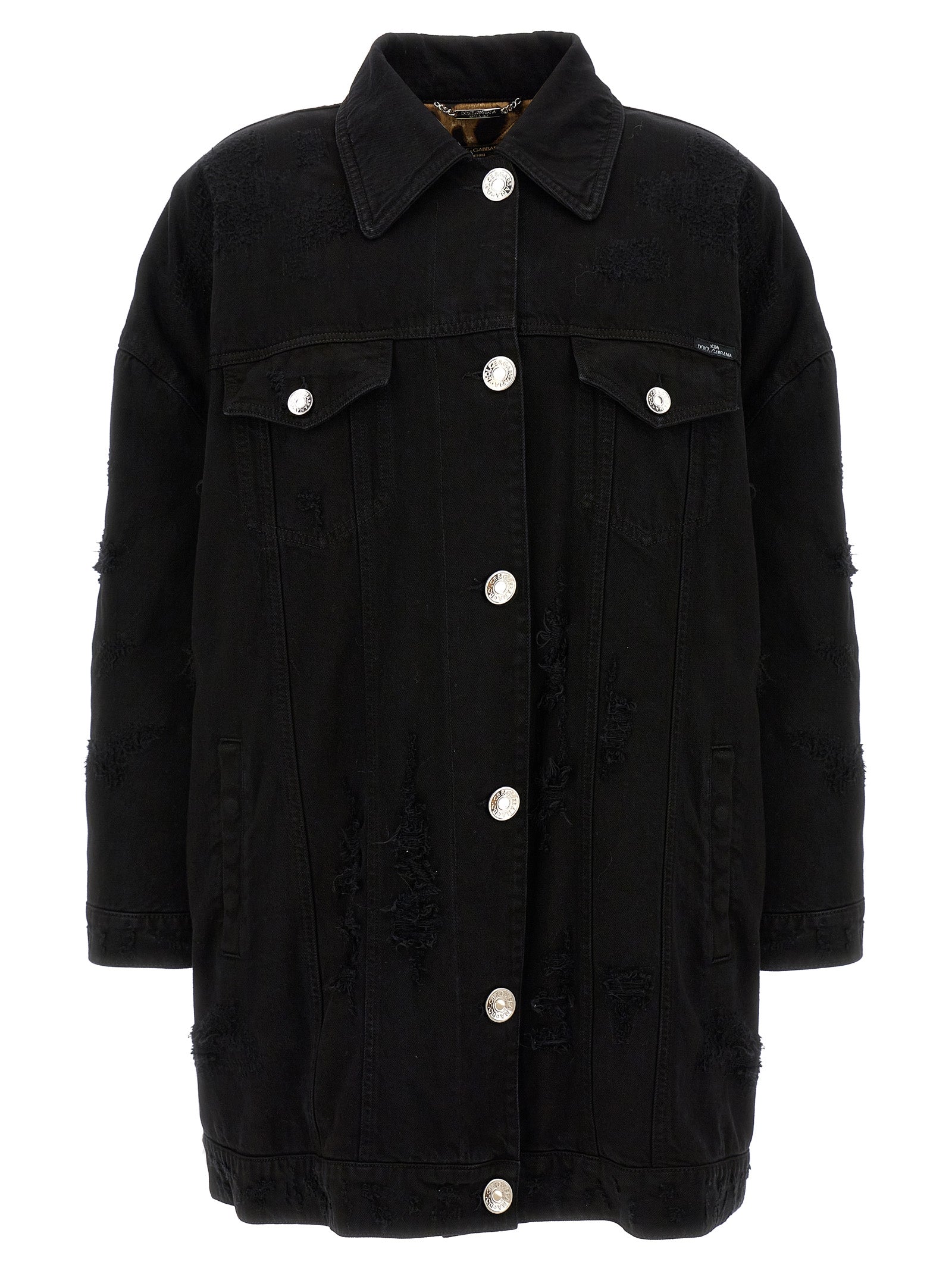 Dolce & Gabbana Black Cotton Denim Jacket