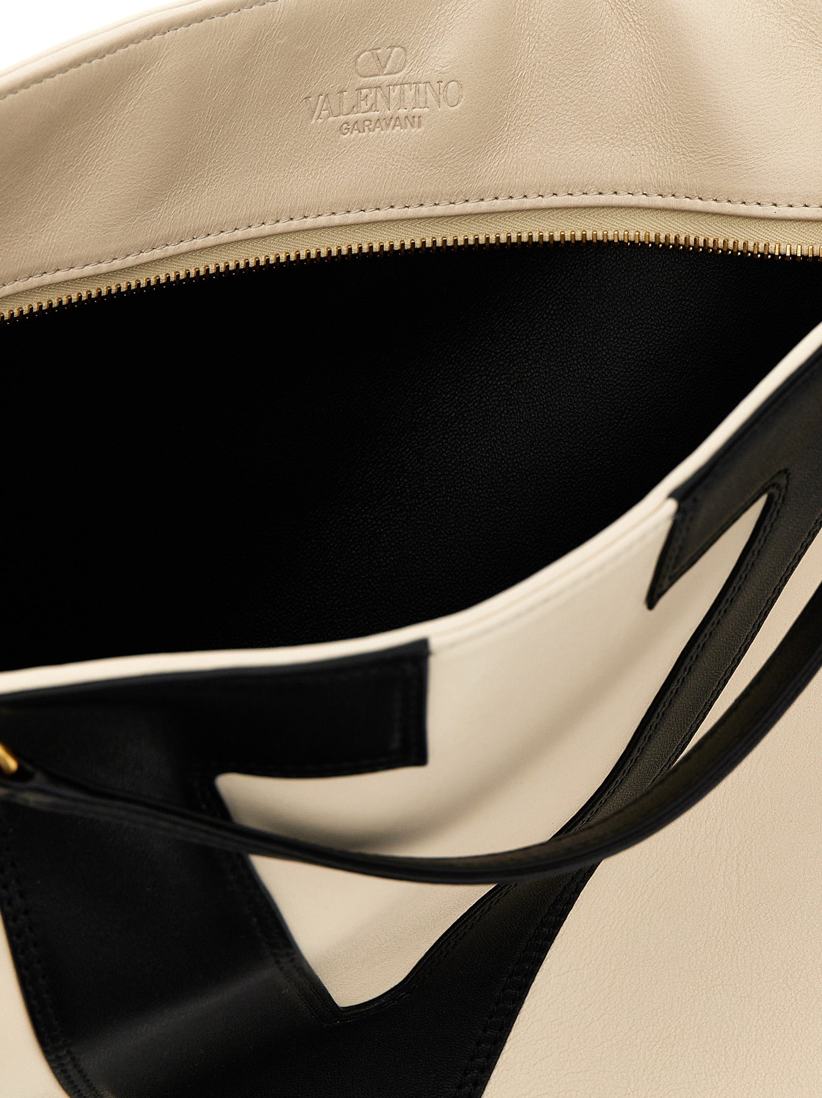 Valentino Garavani Bicolor Lamb Leather Tote Bag