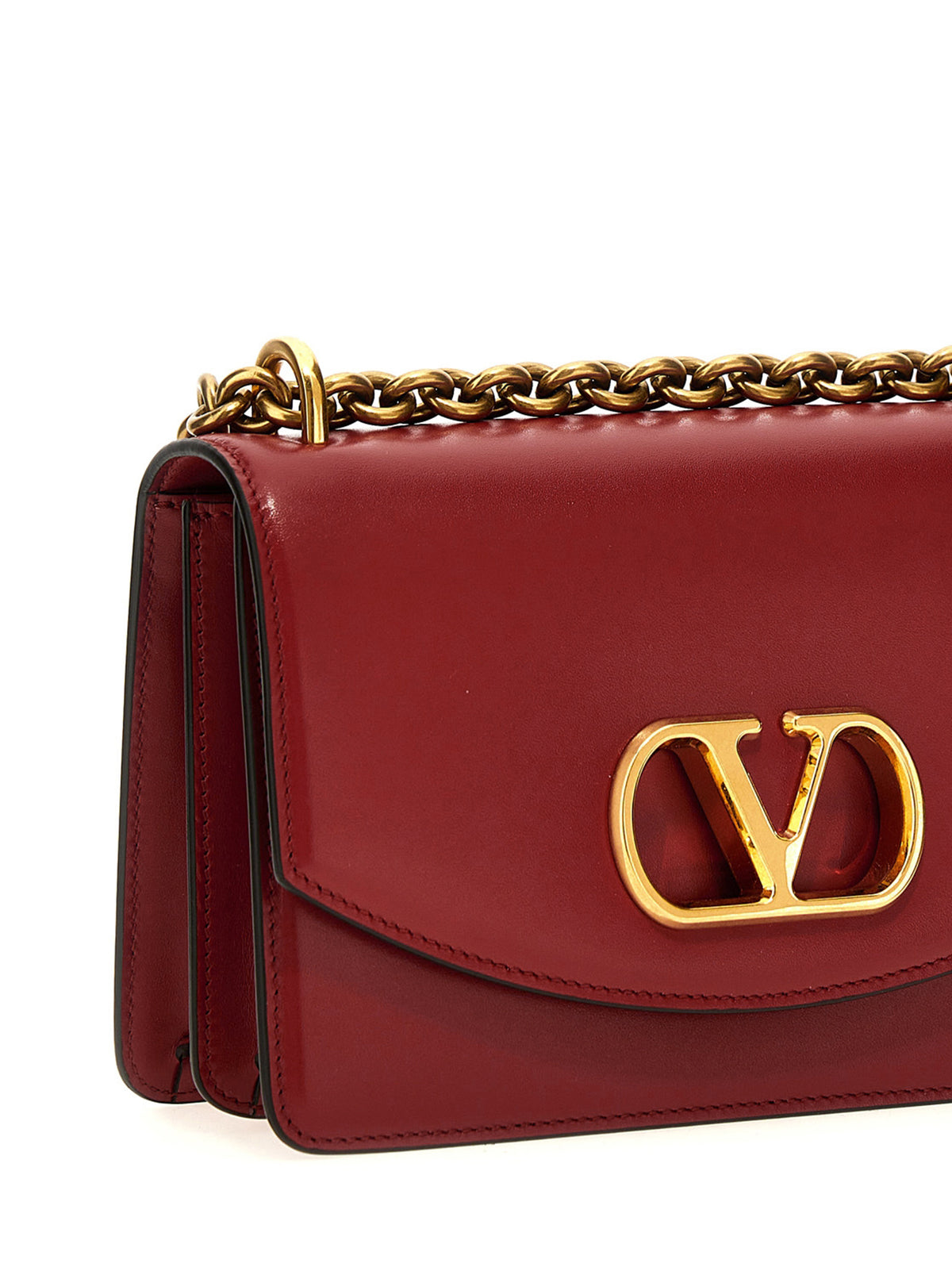 Valentino Garavani Red Calfskin Shoulder Bag