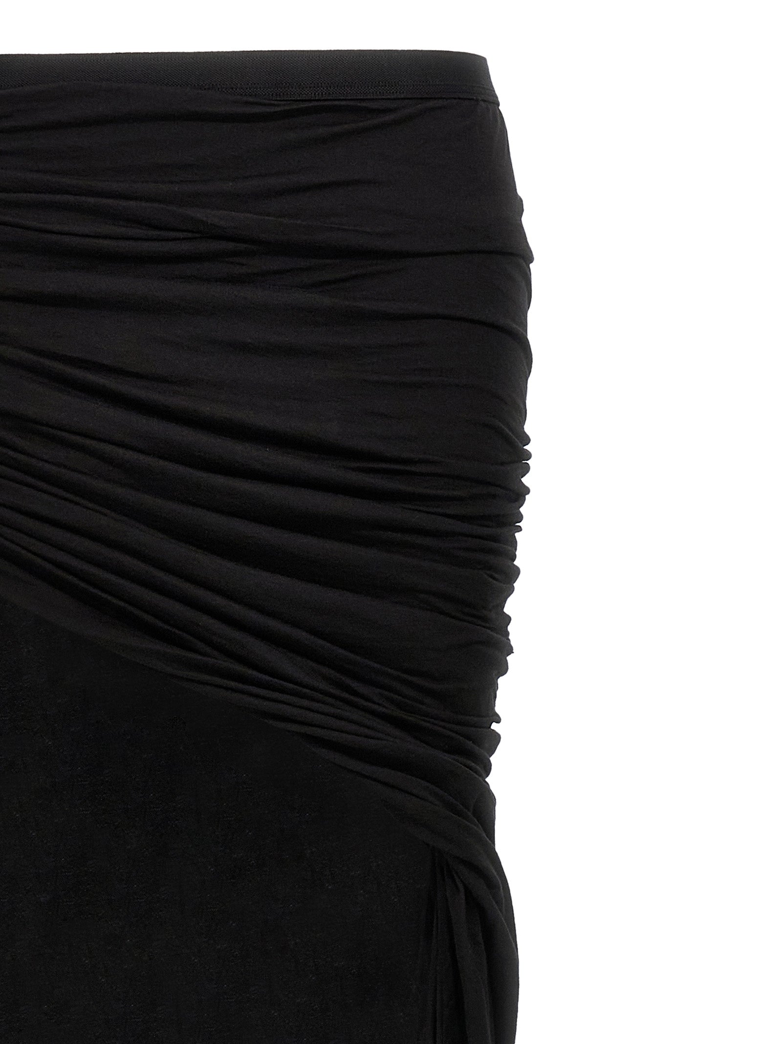 DRKSHDW Black Cotton Mini Skirt