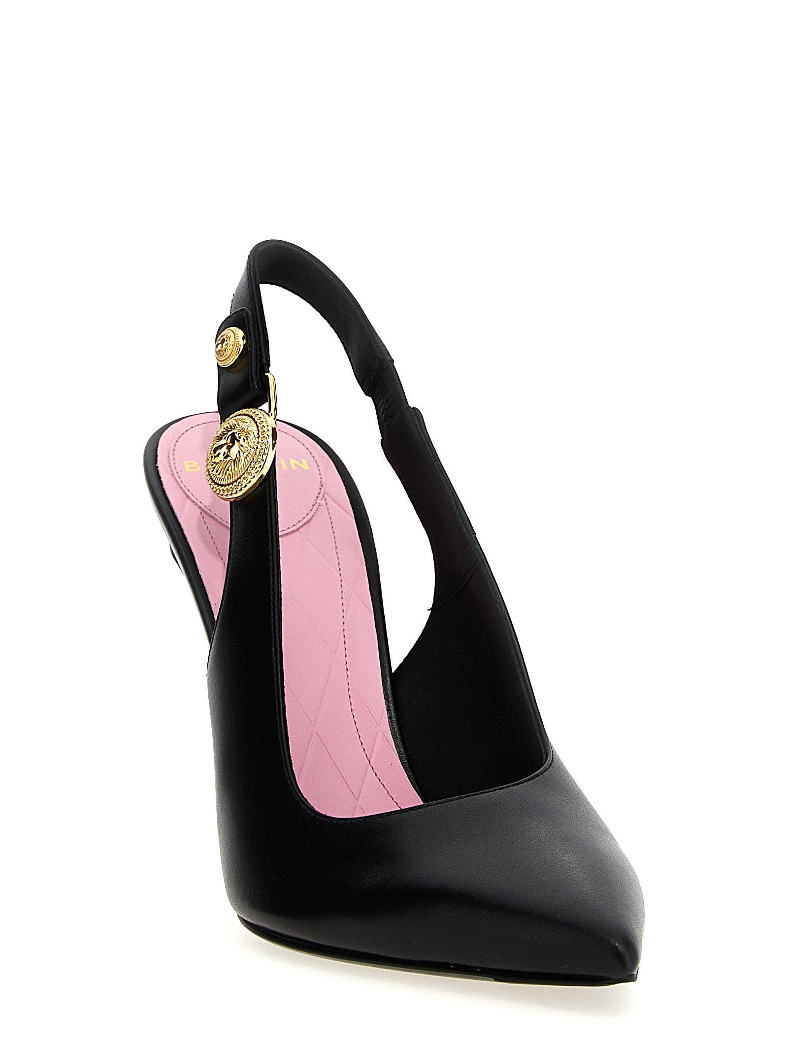 Balmain Black Calfskin High Heel Pumps