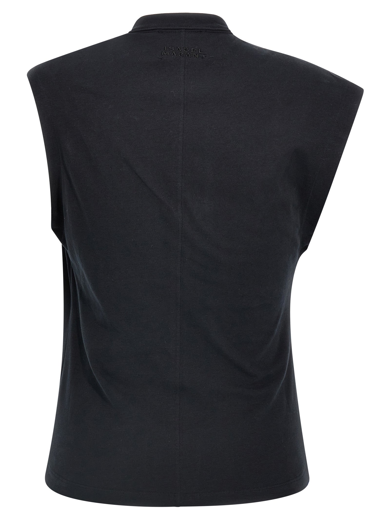 Isabel Marant Black Cotton Sleeveles T-Shirt