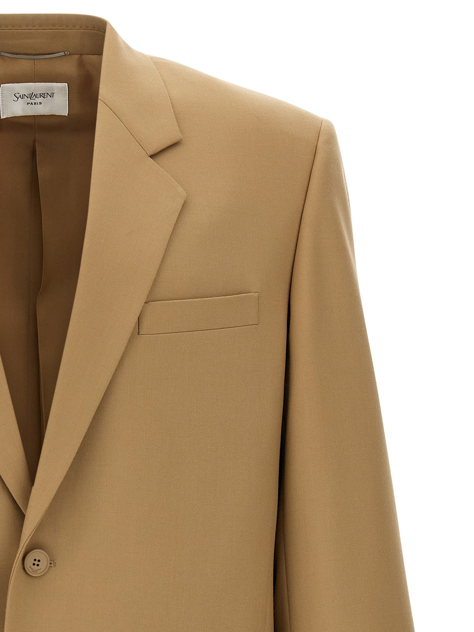 Saint Laurent Beige Wool Blazer