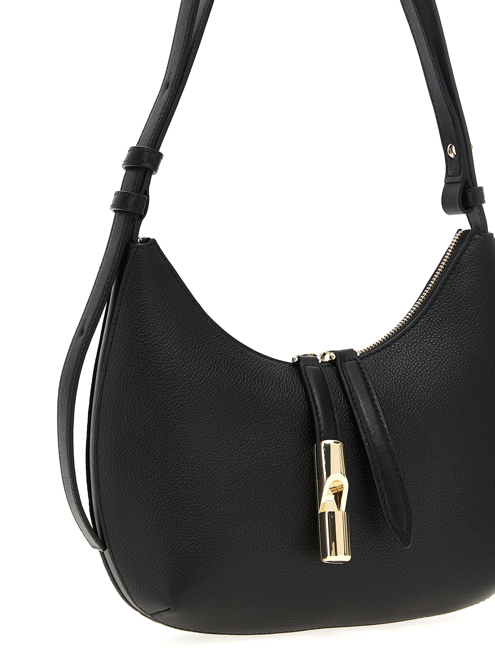 Furla Black Leather Shoulder Bag