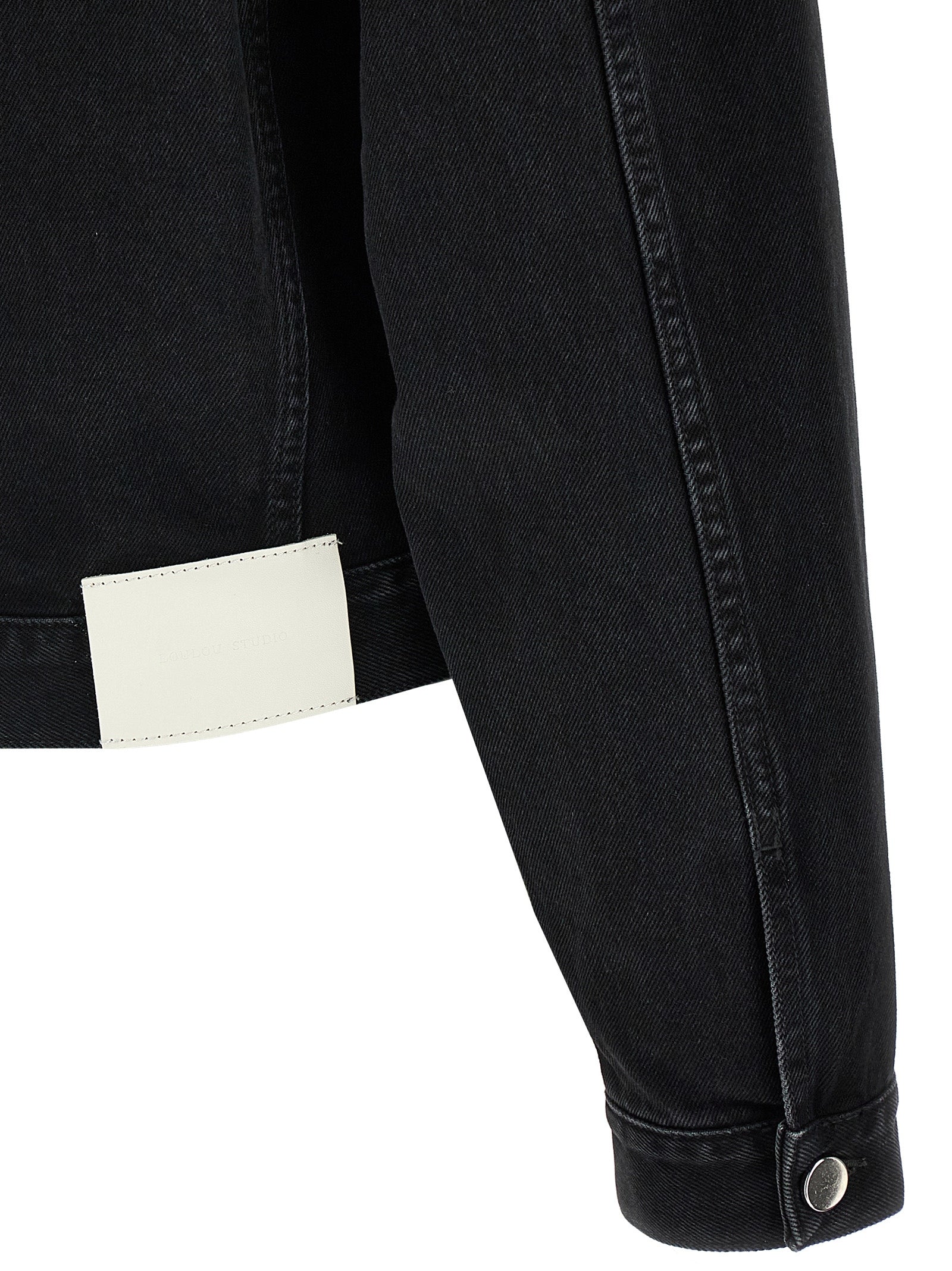 Loulou De Saison Black Organic Cotton Denim Jacket