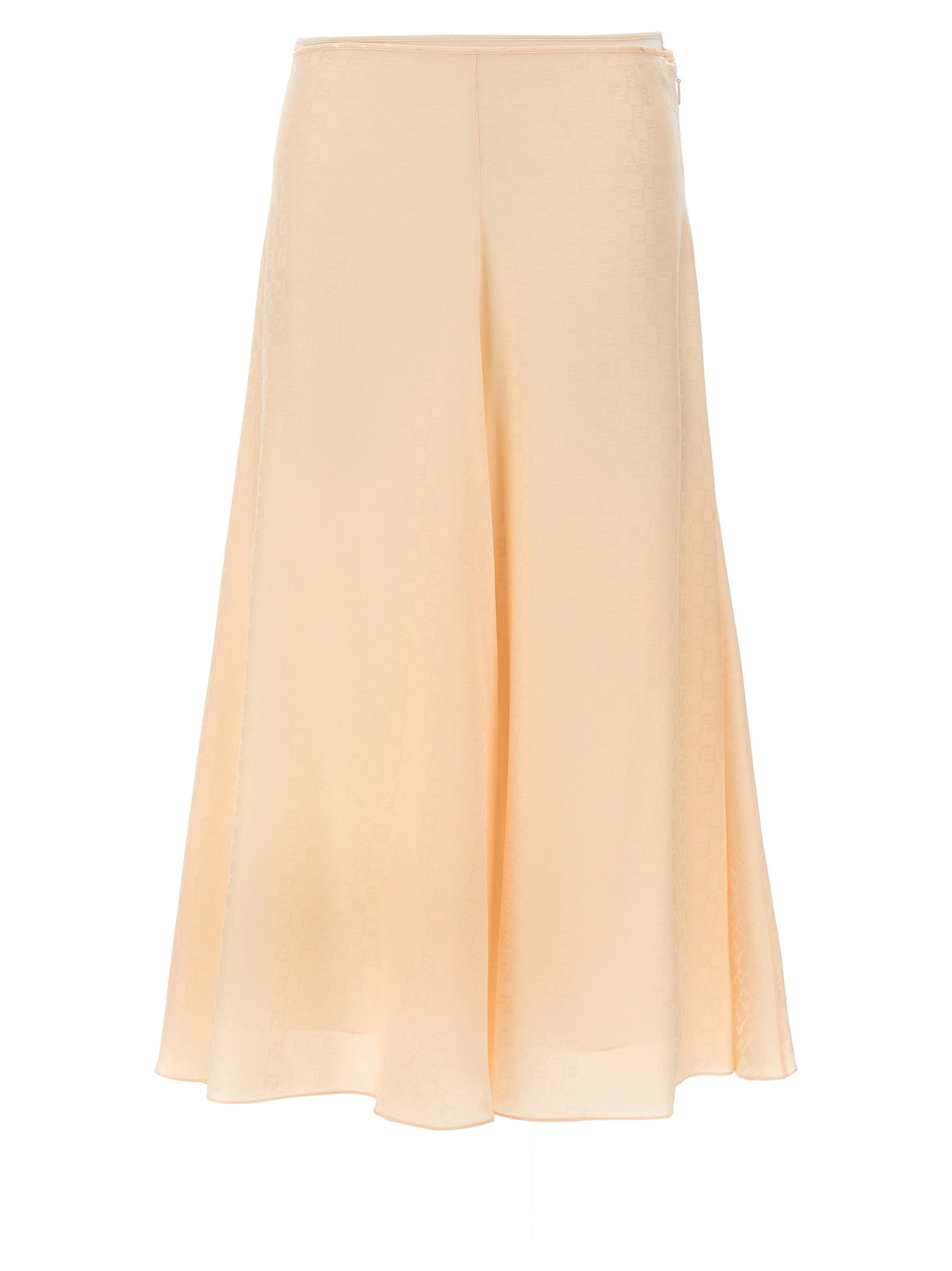 Fendi Multicolor Silk Midi Skirt