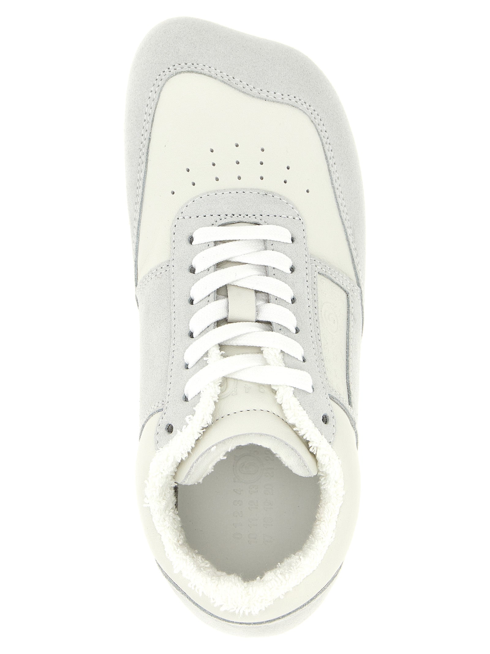 MM6 Maison Margiela Gray Calfskin Athletic Sneakers