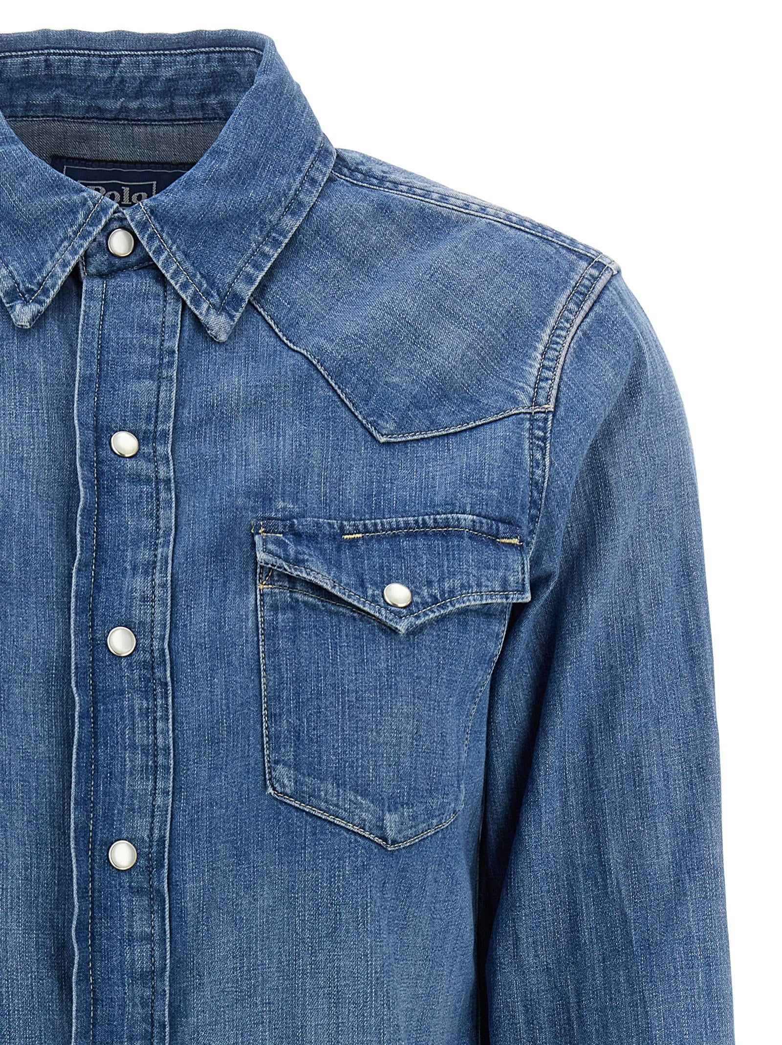 Polo Ralph Lauren Blue Cotton Blouse