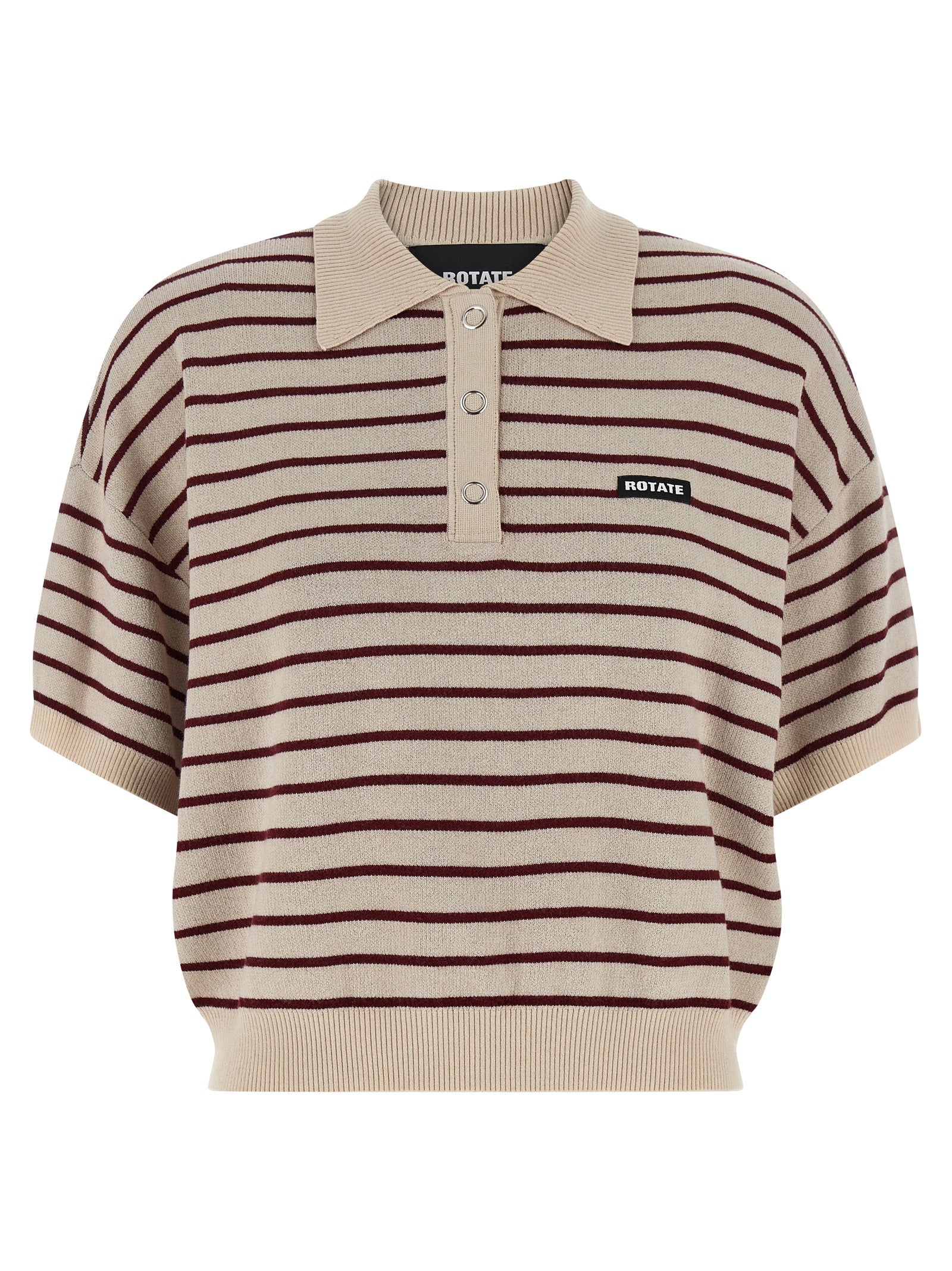 ROTATE BIRGER CHRISTENSEN Multicolor Mohair Polo Shirt