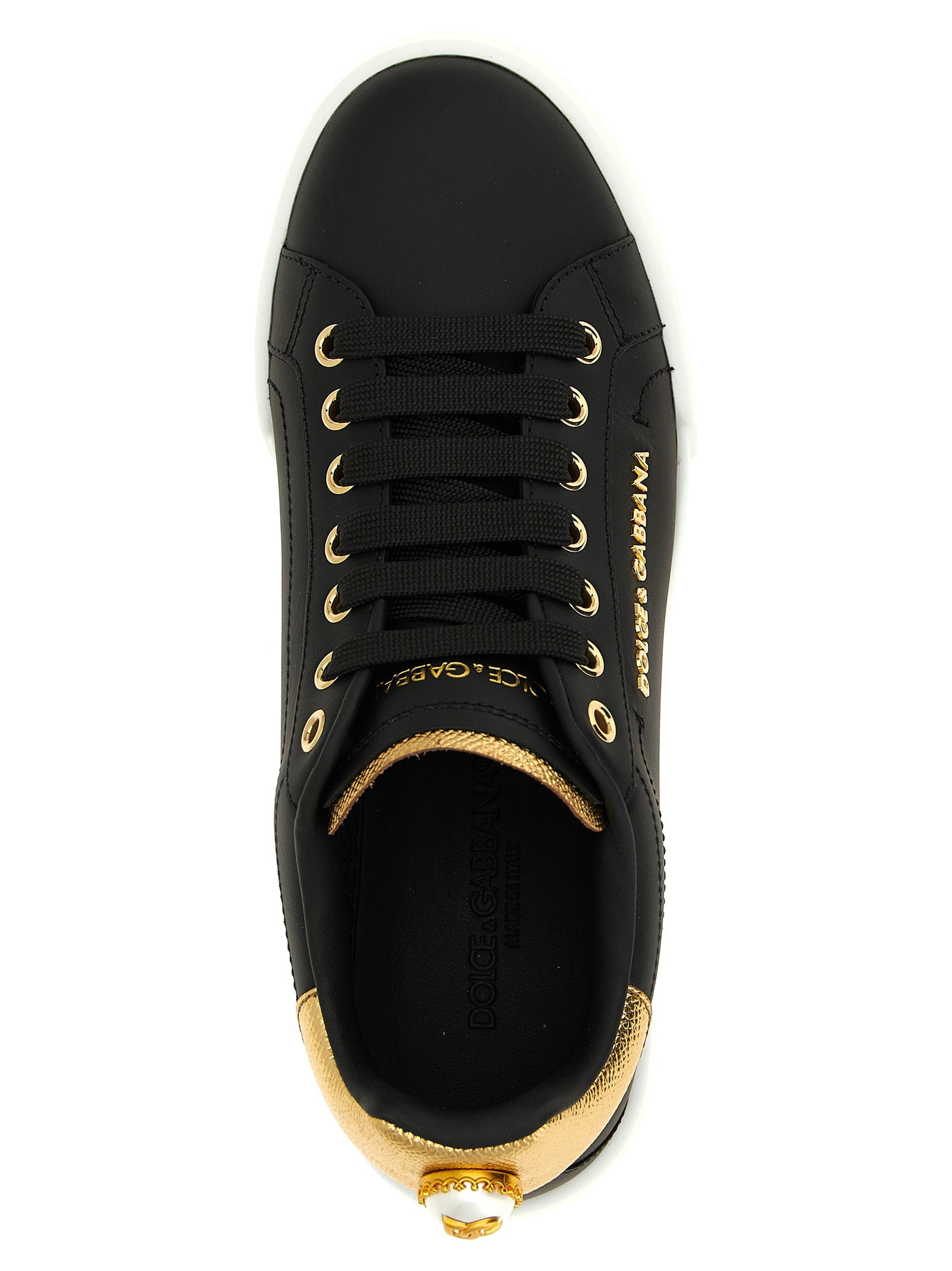 Dolce & Gabbana Black Calfskin Sneakers