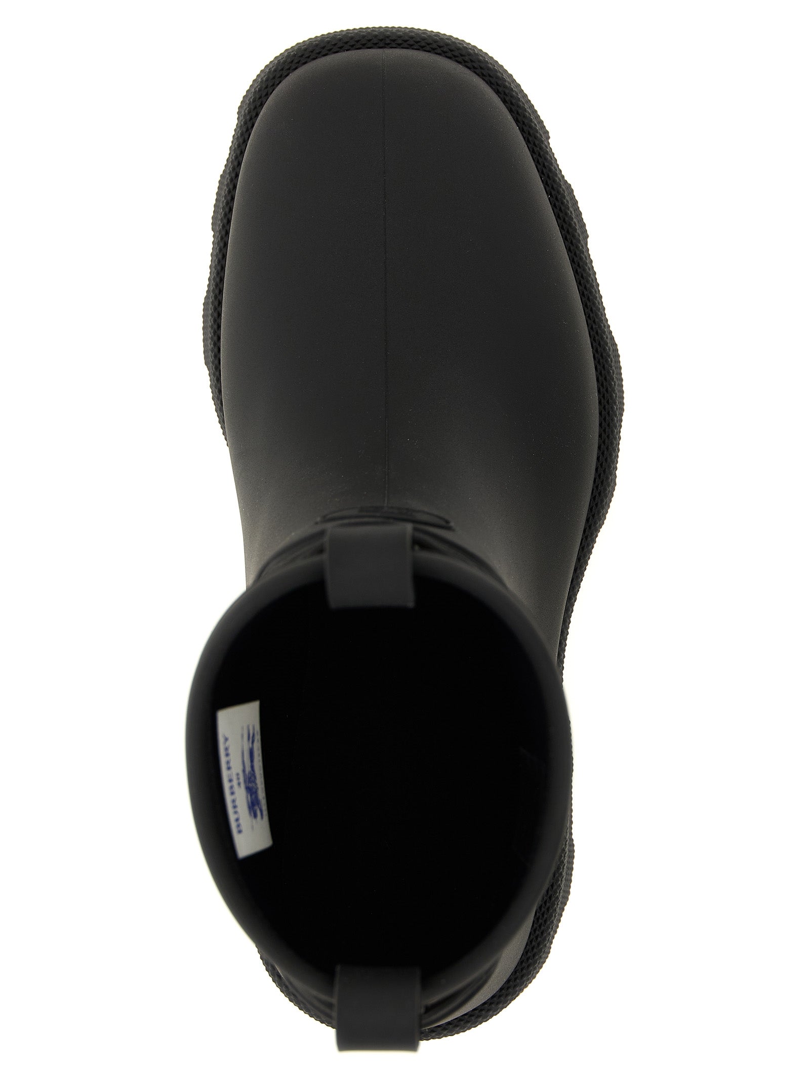 Burberry Black Rubber Ankle Boots