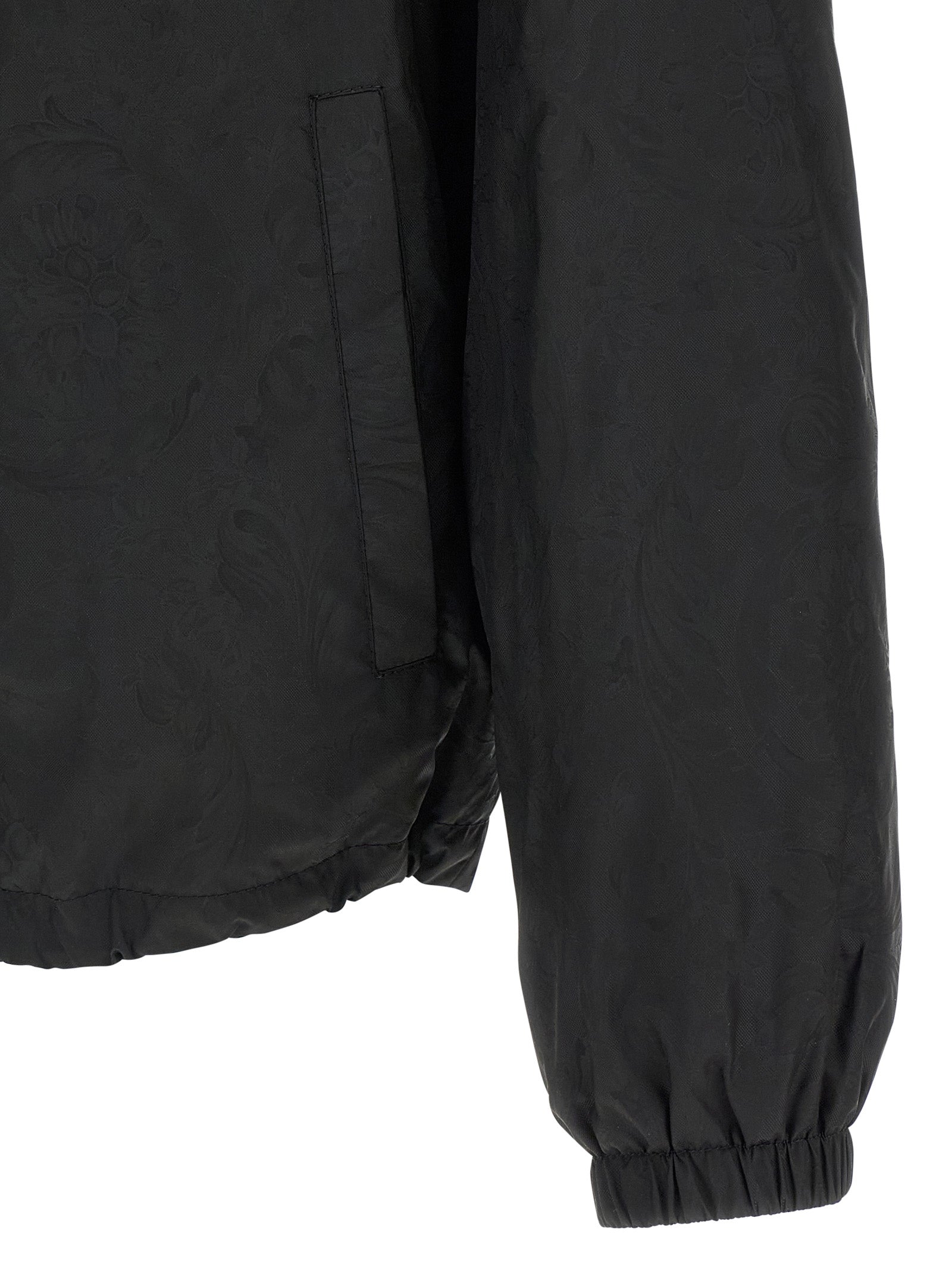 Versace Black Nylon Shell Jacket