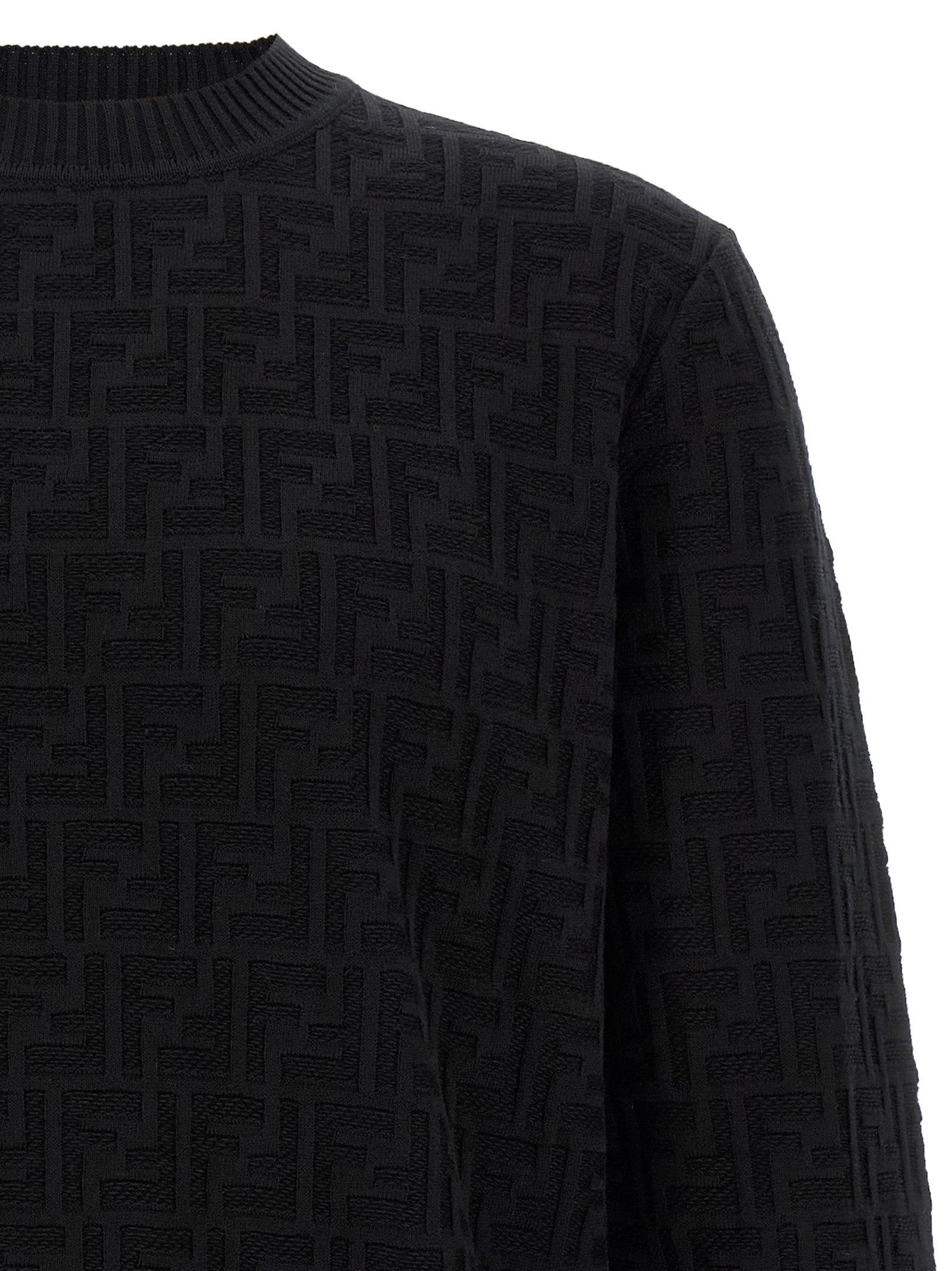 Fendi Black Cotton Cardigan