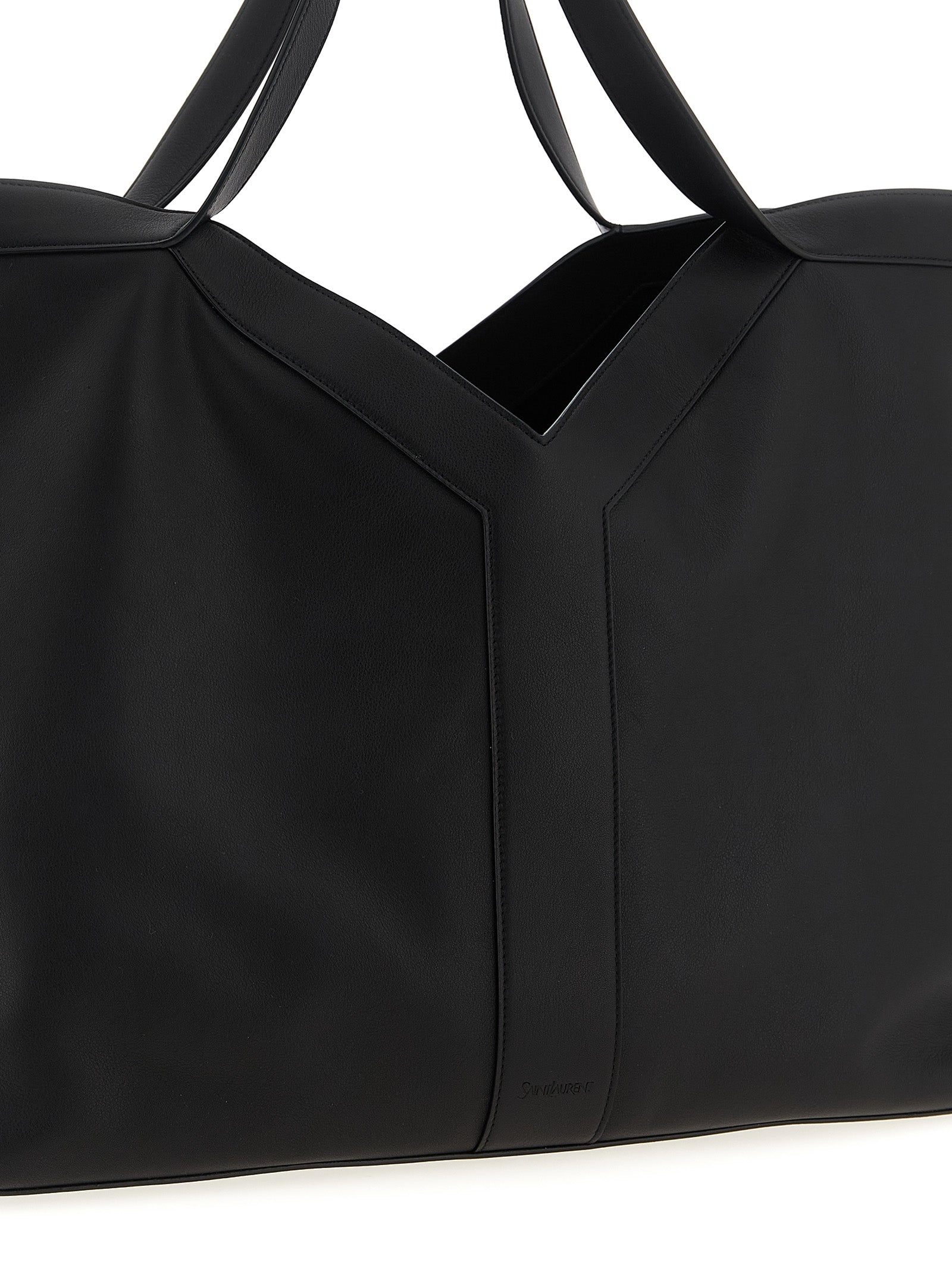 Saint Laurent Black Calfskin Tote Bag