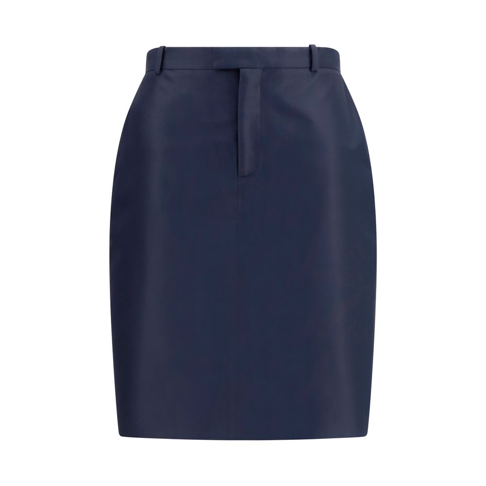 Gucci Blue Silk Skirt