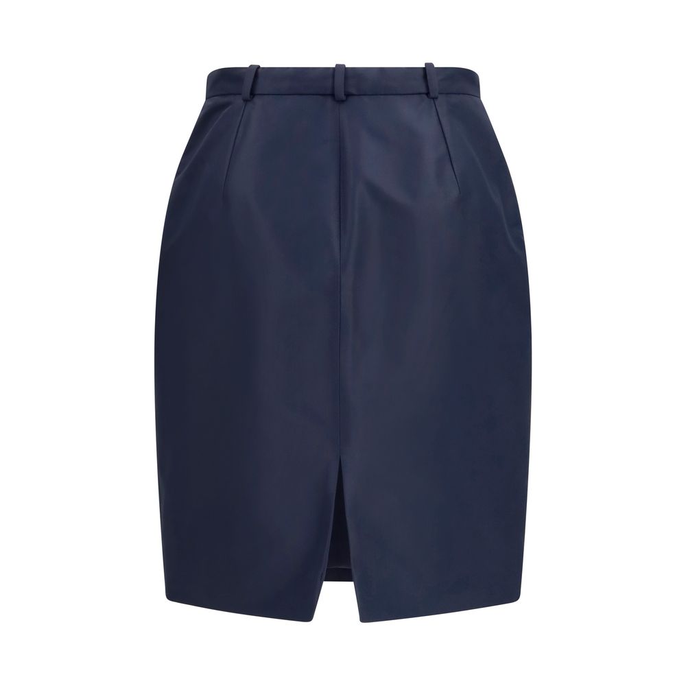 Gucci Blue Silk Skirt