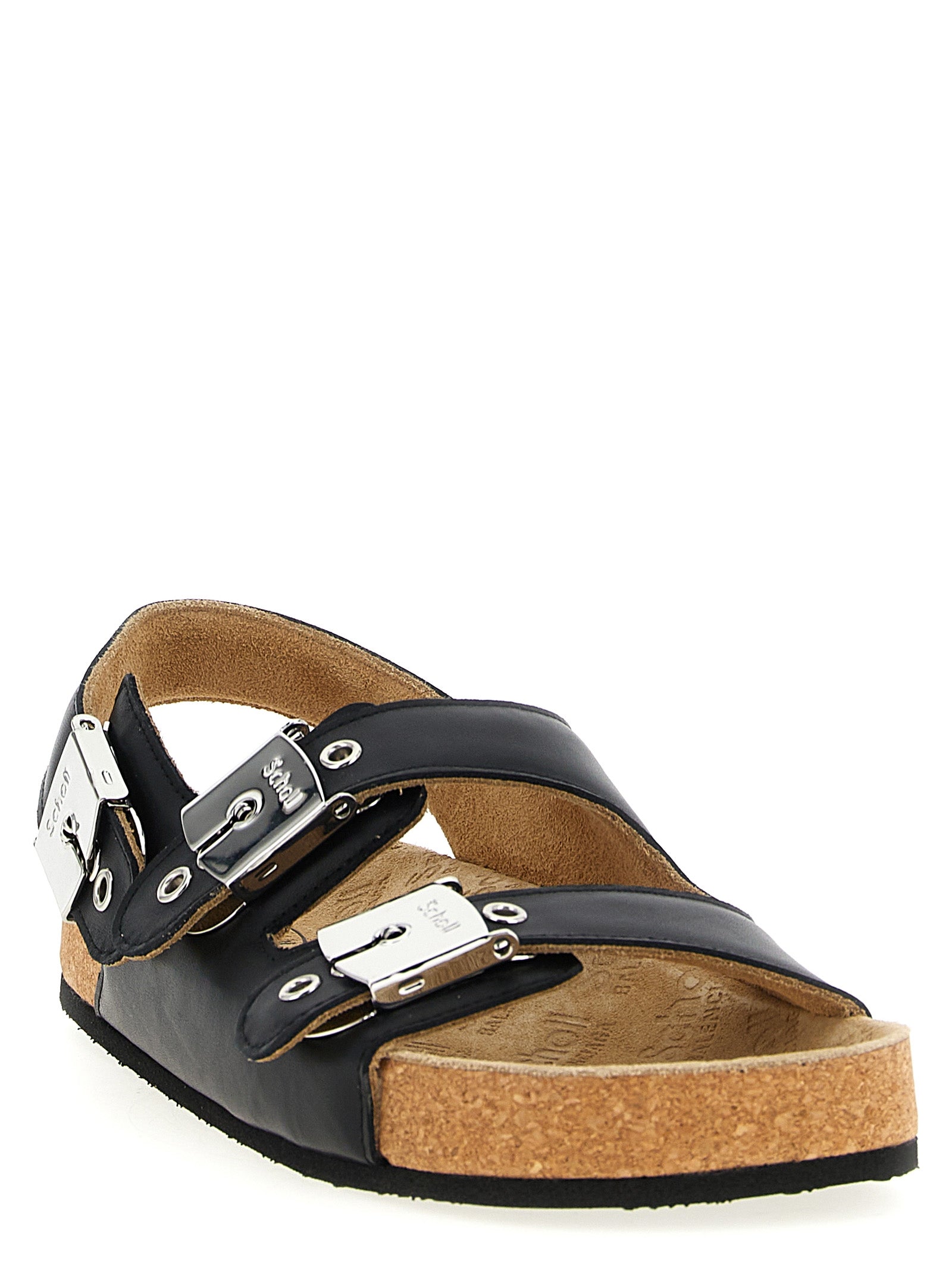 Balenciaga Black Calfskin Flat Sandals