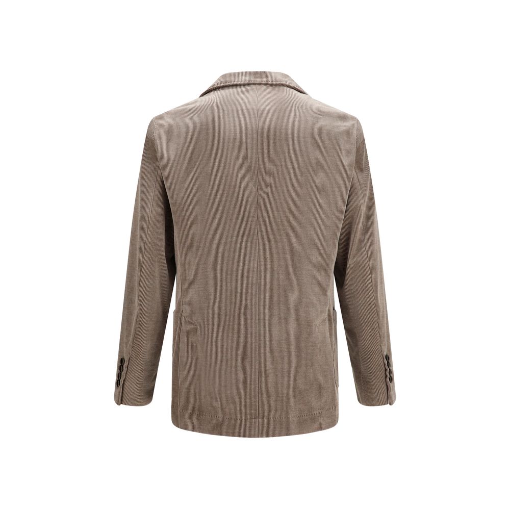 Brunello Cucinelli Greige Corduroy Blazer
