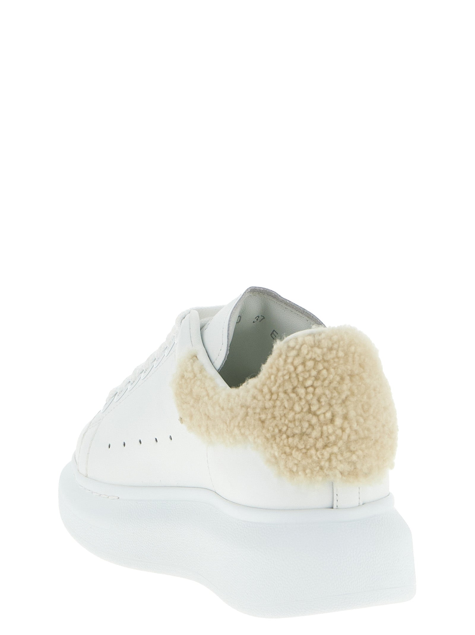 Alexander McQueen Beige Calfskin Chunky Sneakers