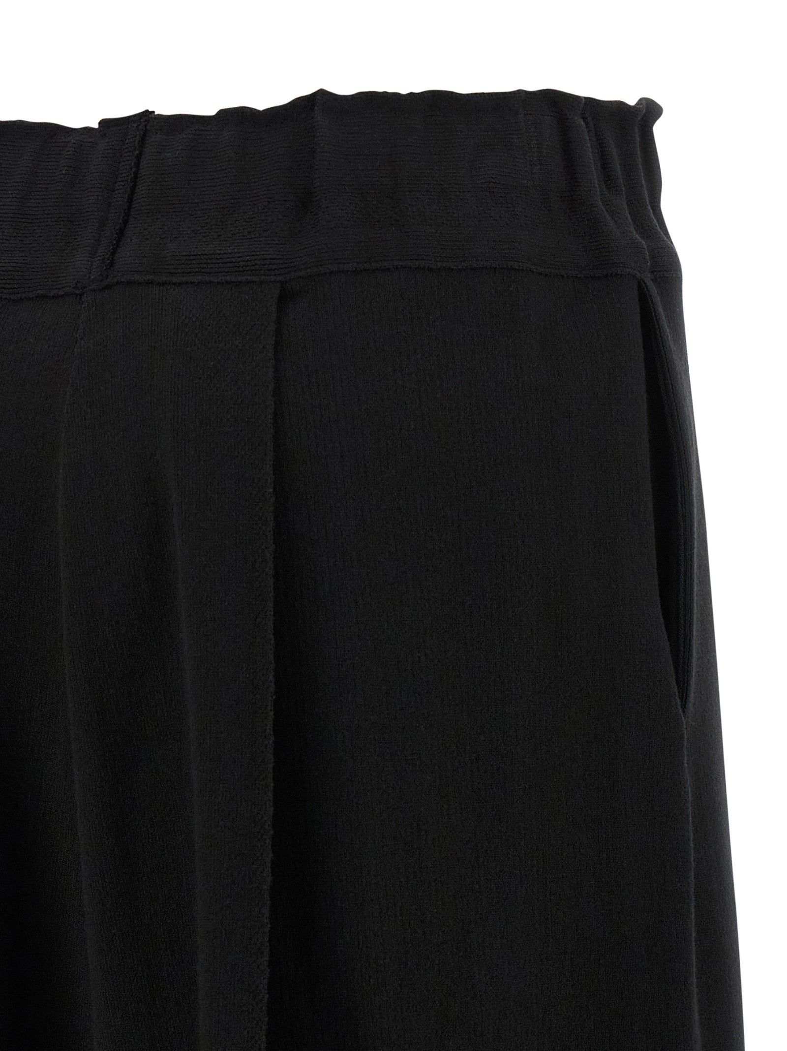 Issey Miyake Black Cotton Casual Pants