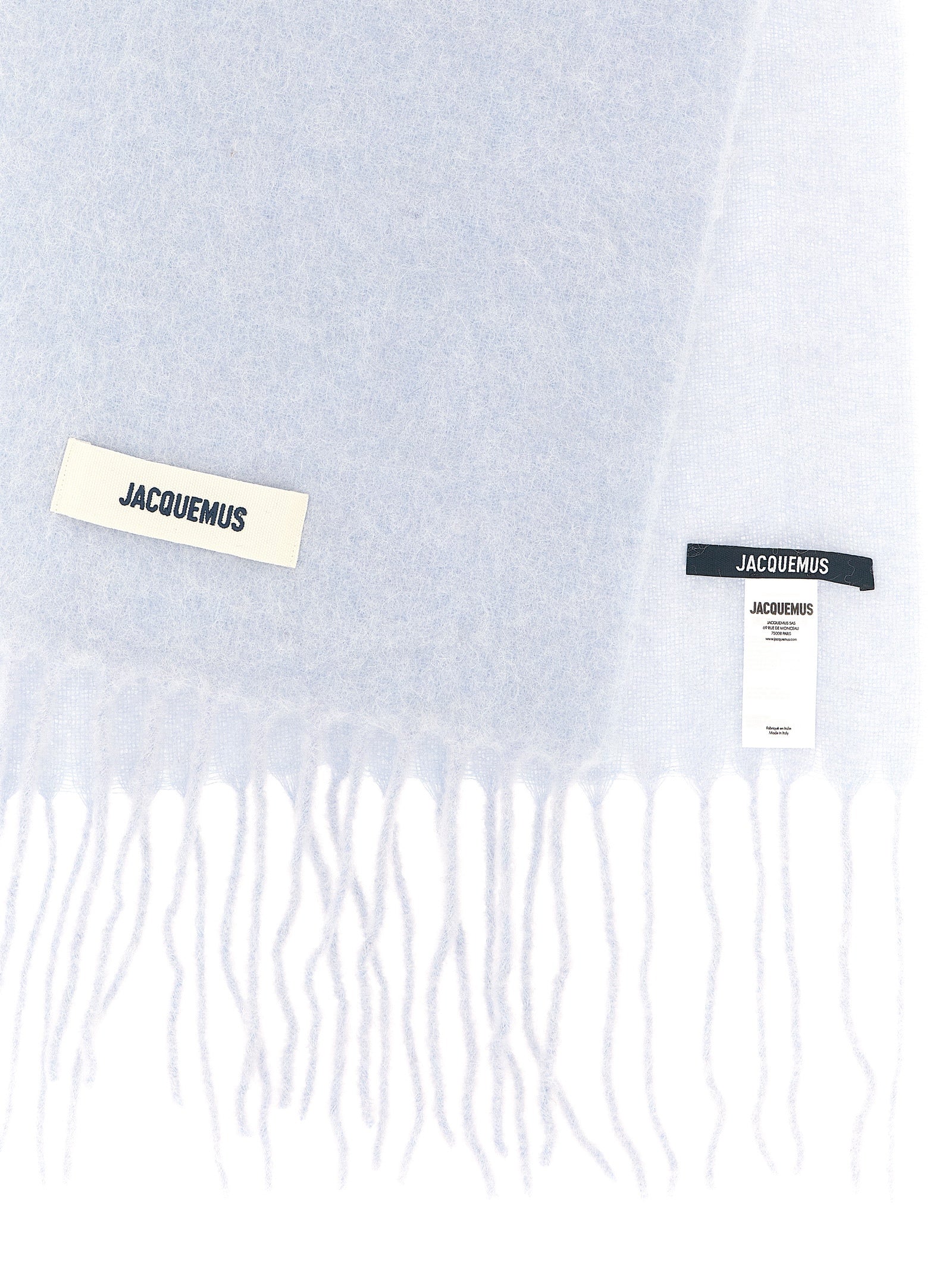 Jacquemus Blue Alpaca Leather Scarf