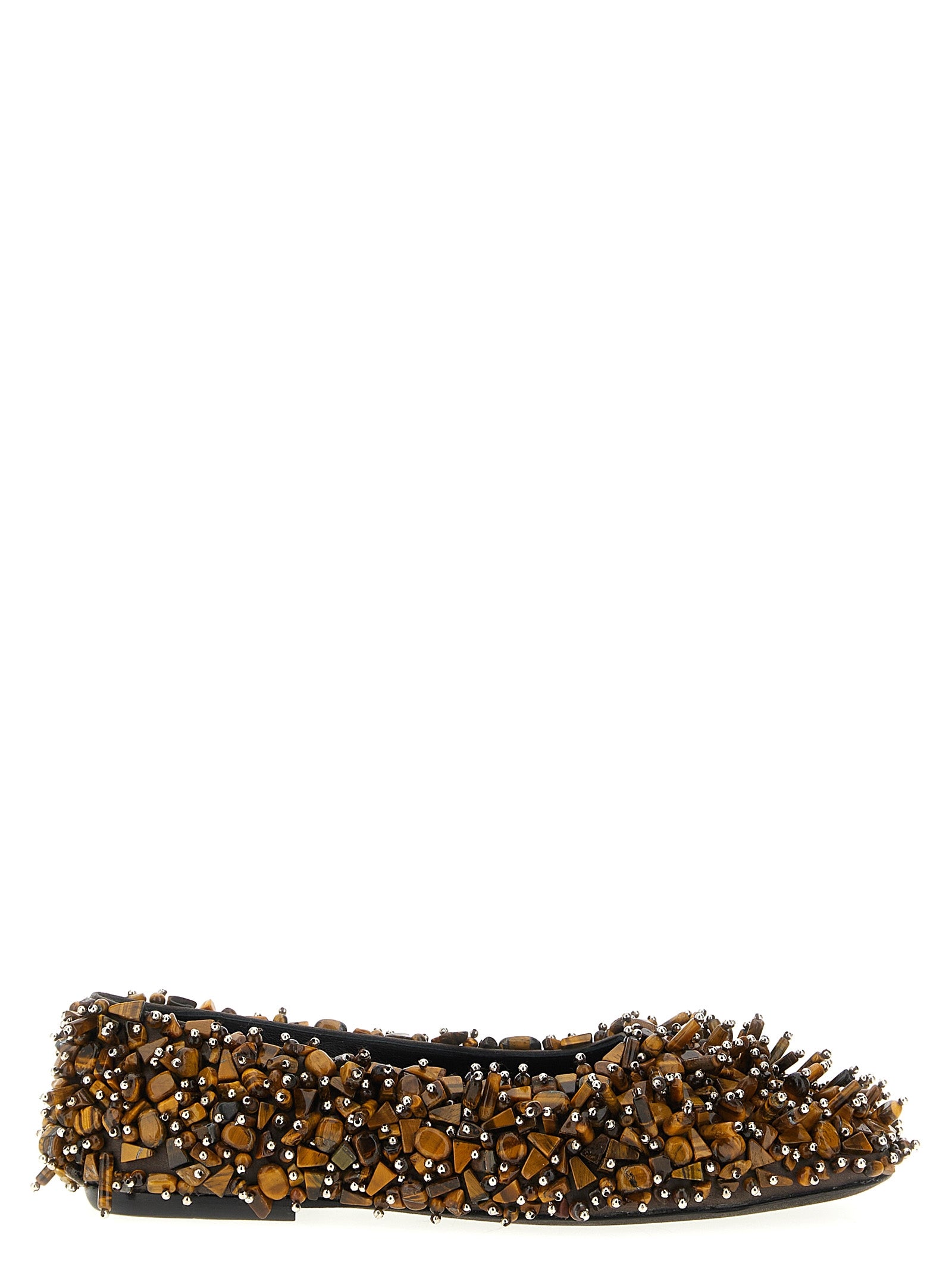 Dries Van Noten Brown Viscose Ballet Flats