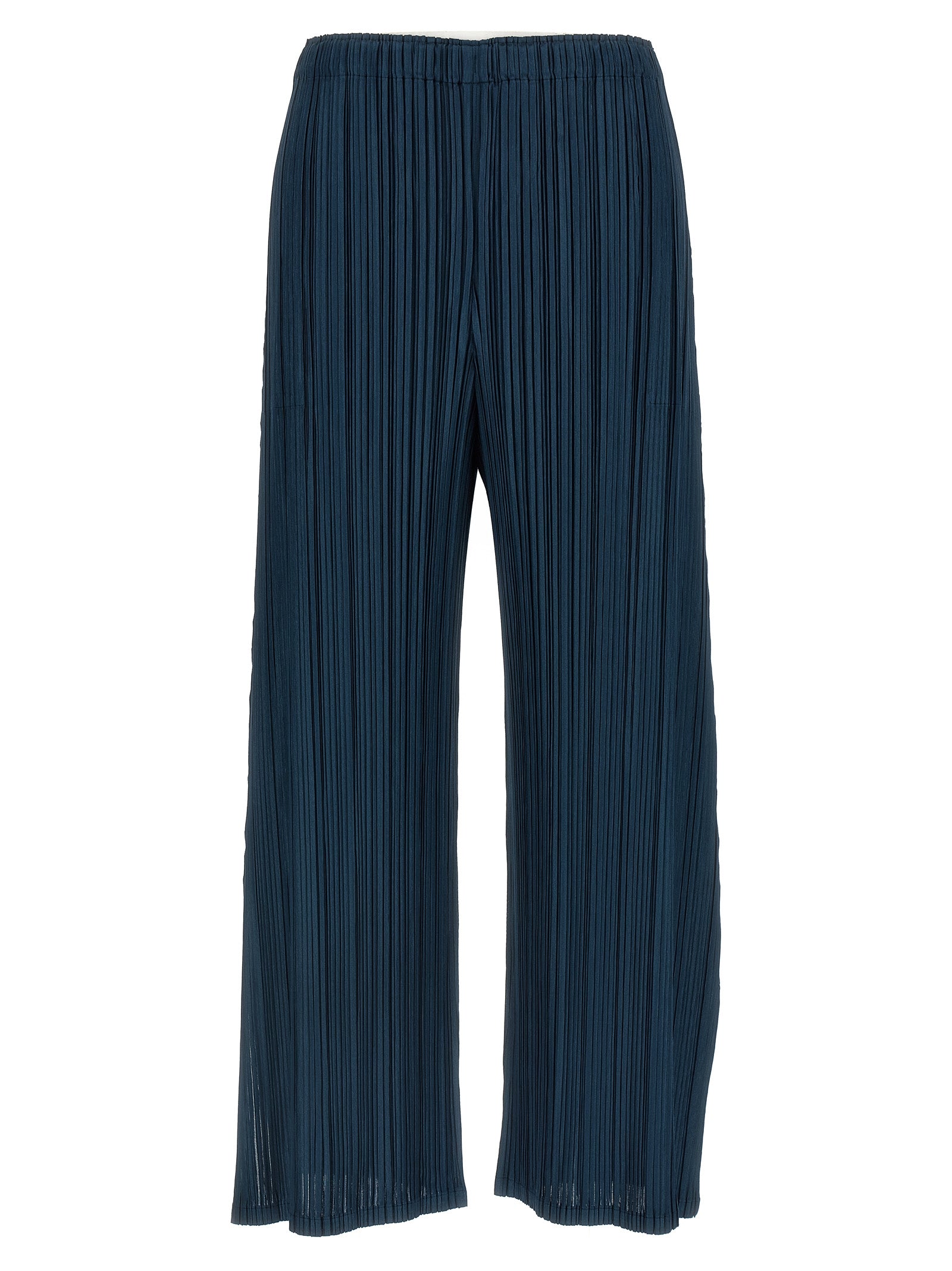 PLEATS PLEASE ISSEY MIYAKE Blue Polyester Casual Pants